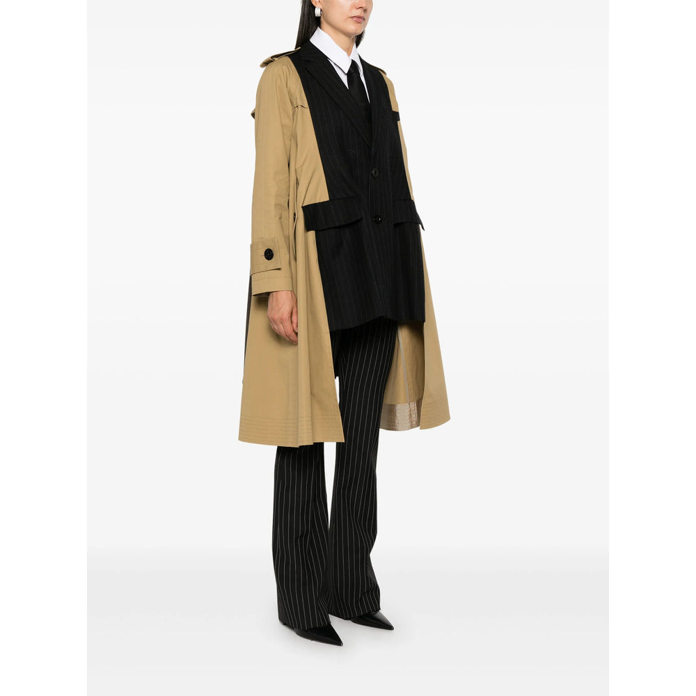 Sacai Brown Coats - Trench & Raincoats Women - 4