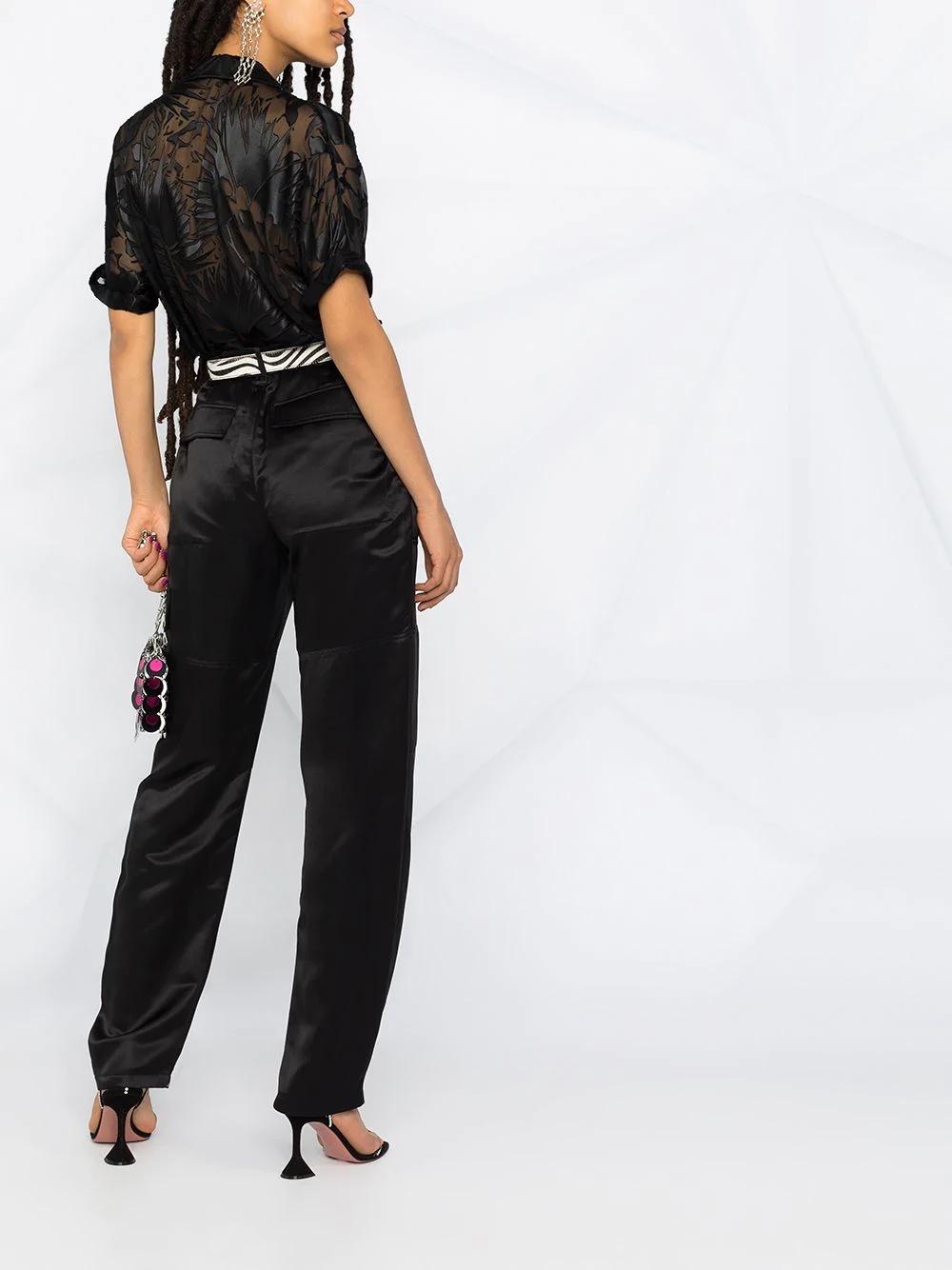 straight-fit cargo trousers - 4