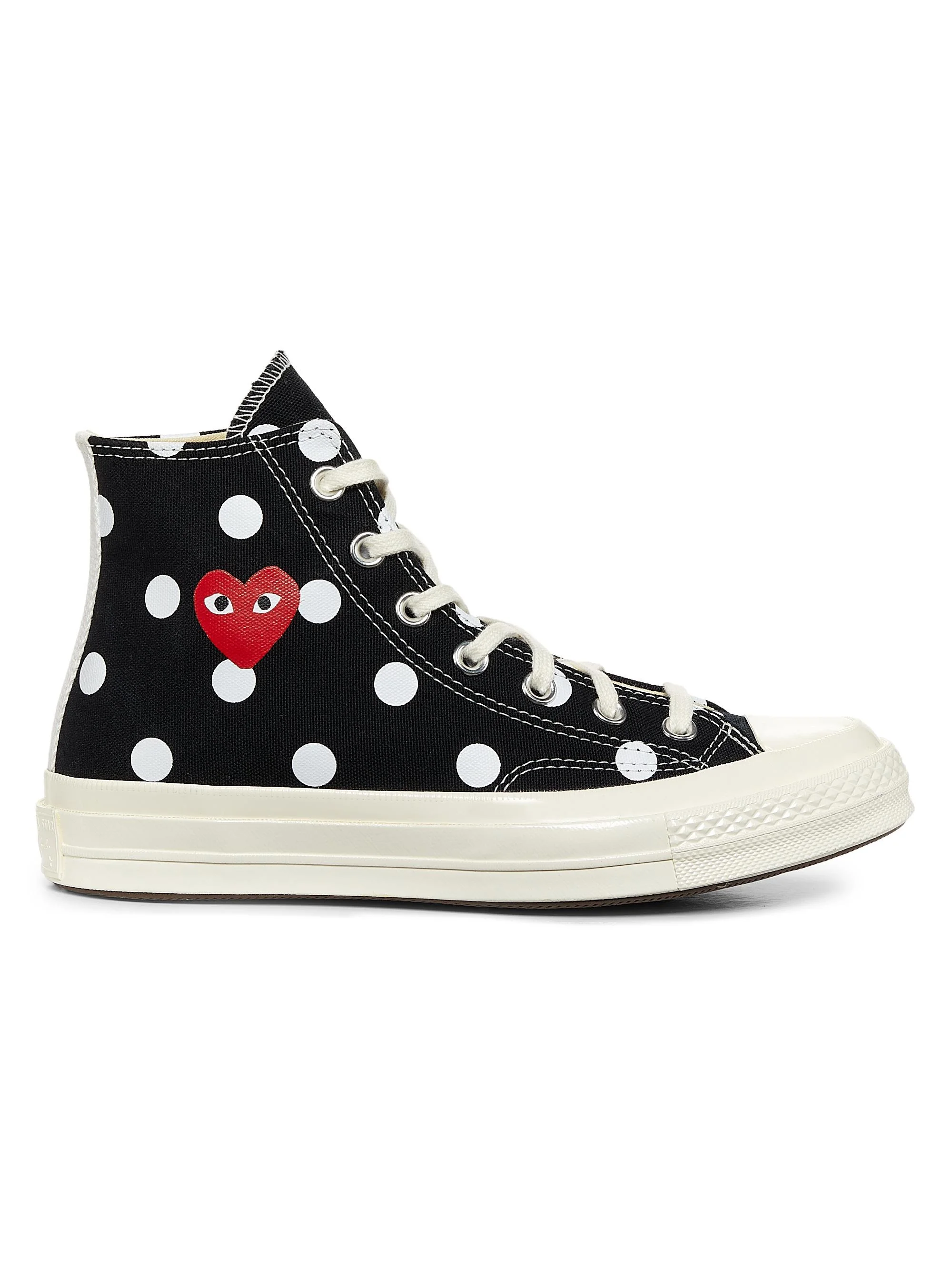 Women's CdG Play x Converse Women's's Polka Dot High-Top Sneakers - Black - 1