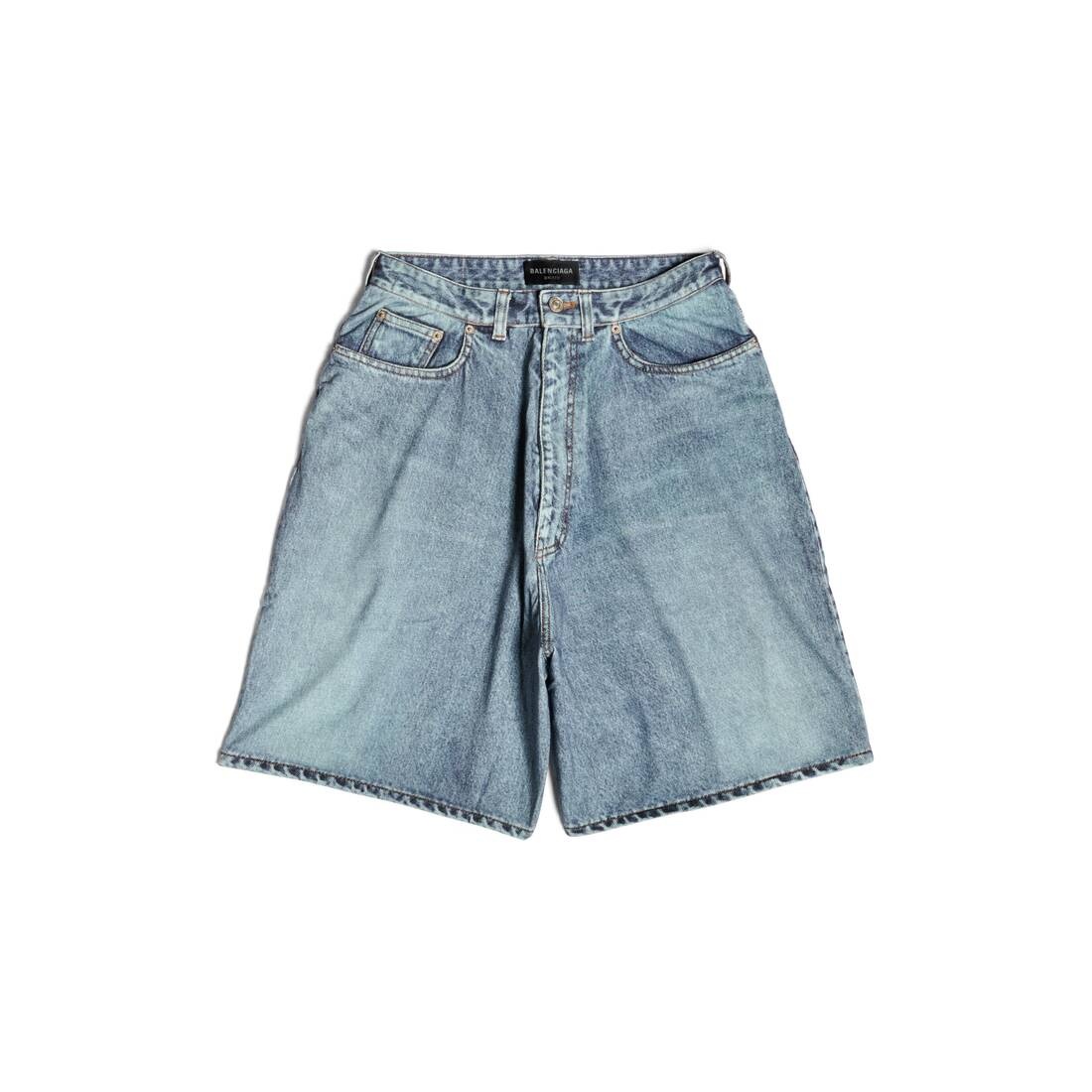 Men's Trompe L'œil Skater Shorts in Blue - 1