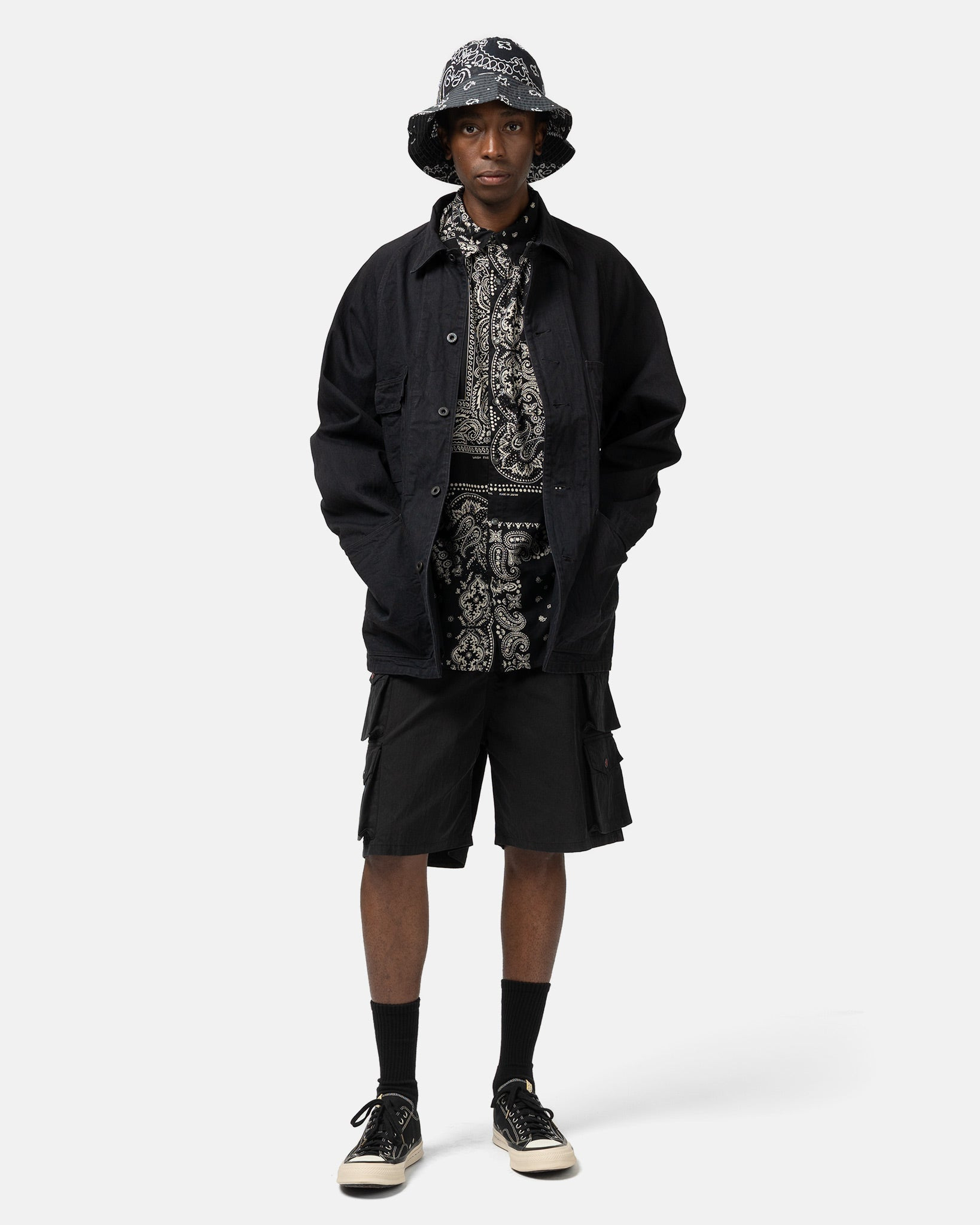 10oz BLKxBLK Denim CACTUS Coverall Black - 2