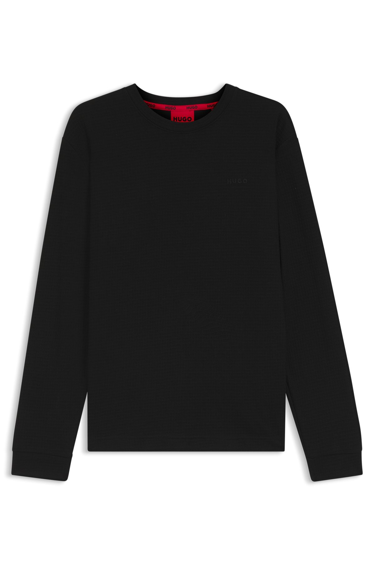 COTTON PAJAMA TOP WITH EMBROIDERED LOGO - 1