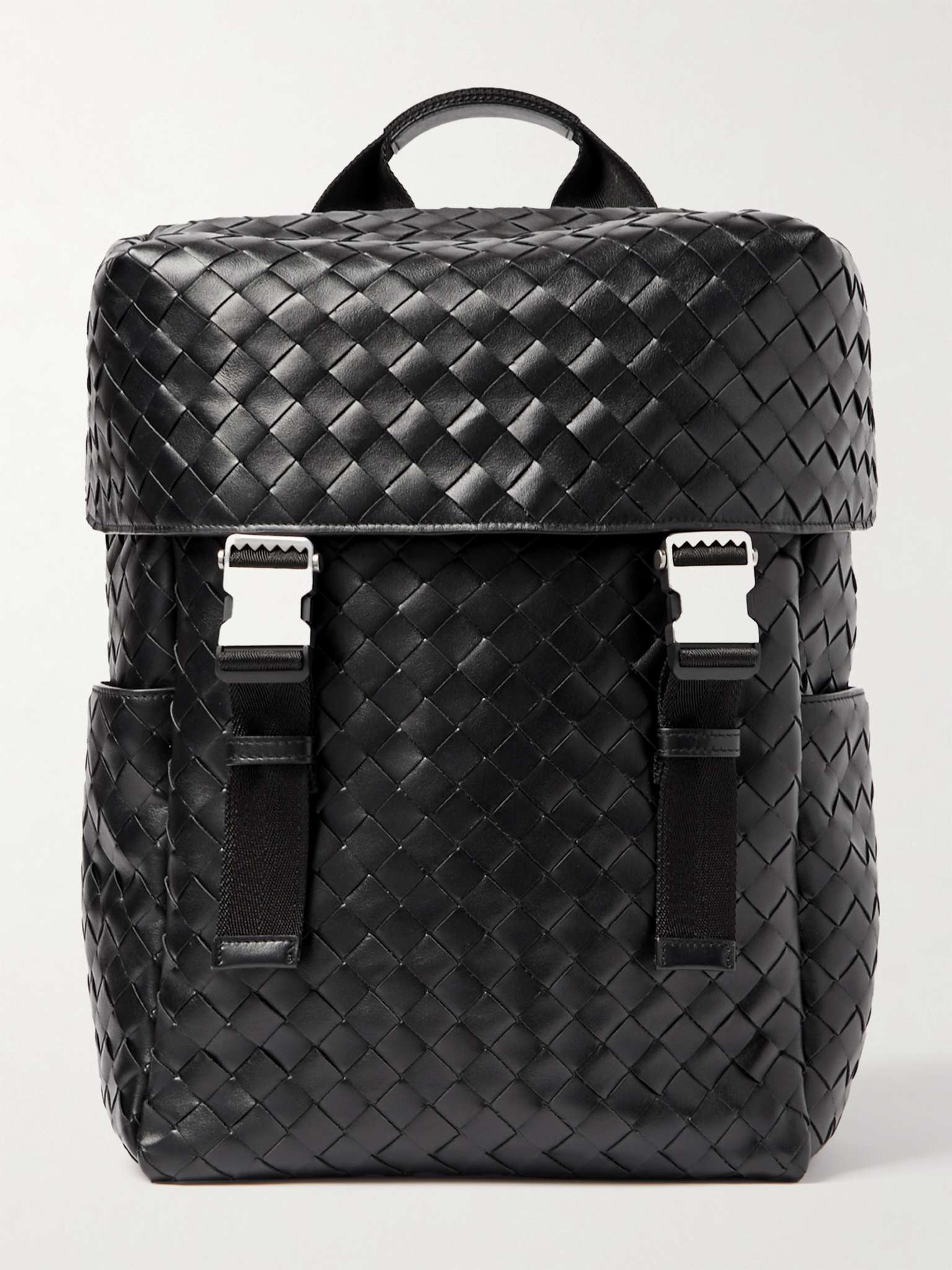 Intrecciato Leather and Mesh Backpack - 1