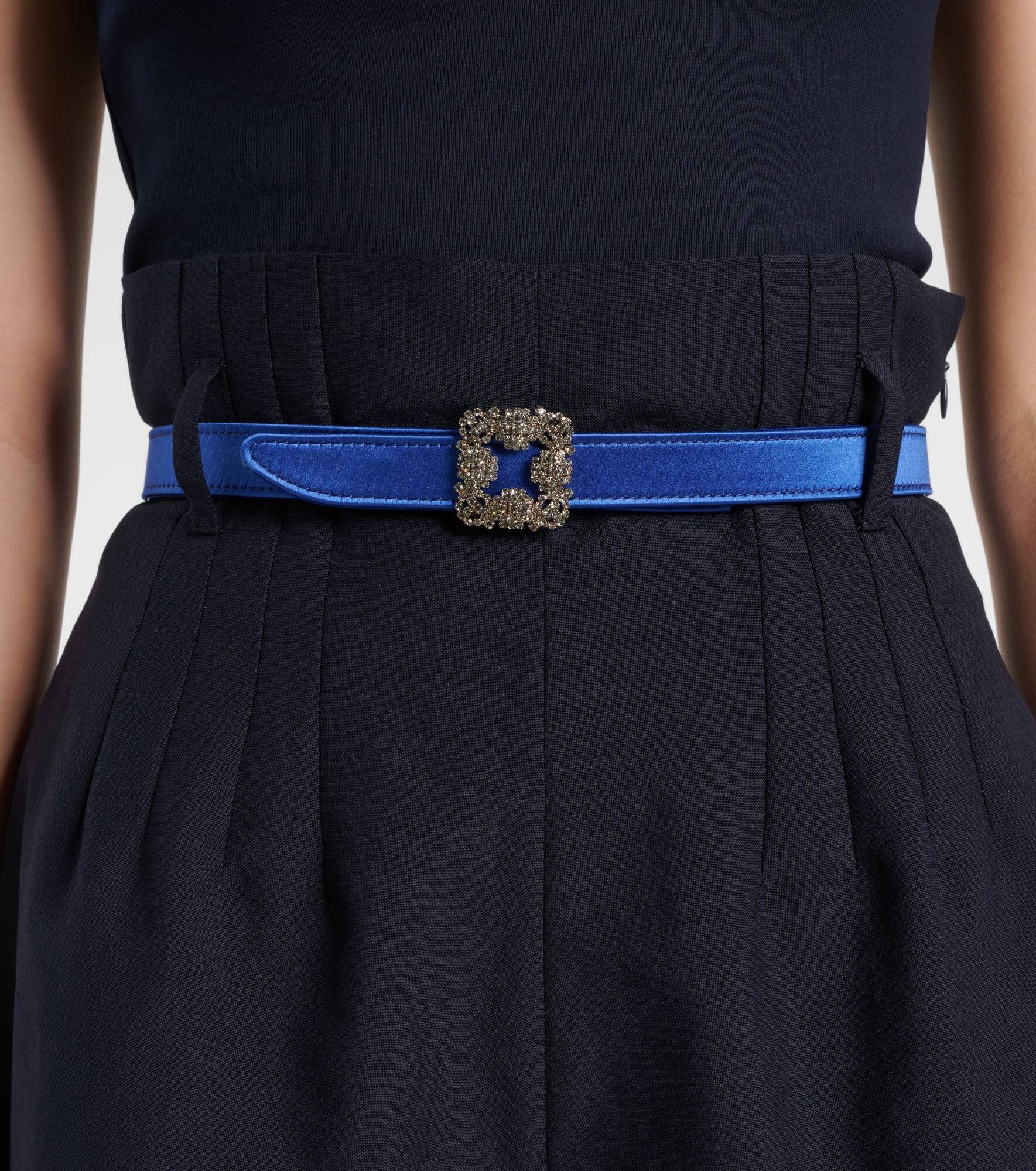 Embellished satin belt - 2
