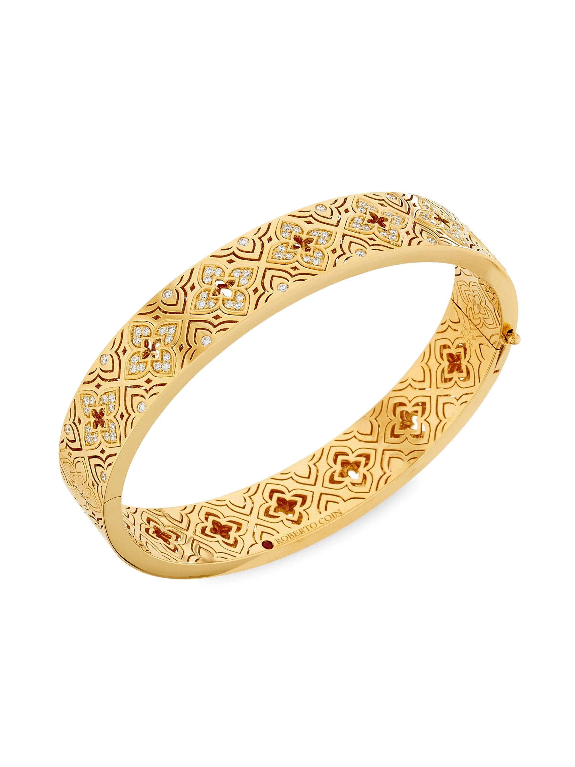 Women's Venetian Princess 18K Yellow Gold & 0.60 TCW Diamond Bangle - Yellow Gold - 1