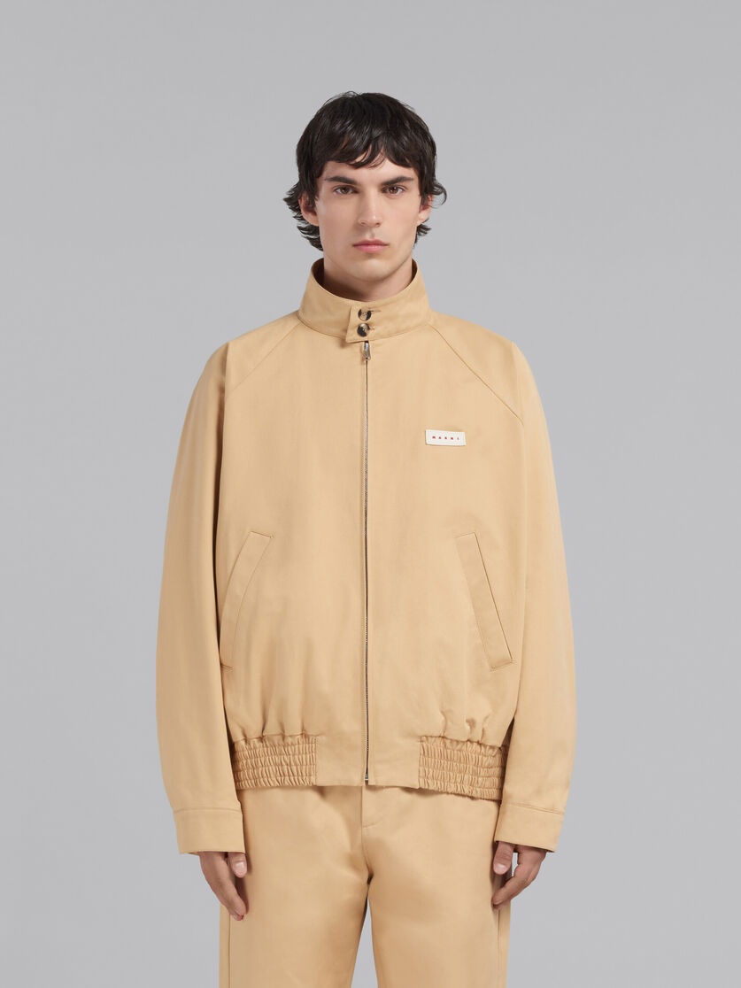 BEIGE BIO GABARDINE OVERSIZED BOMBER - 2