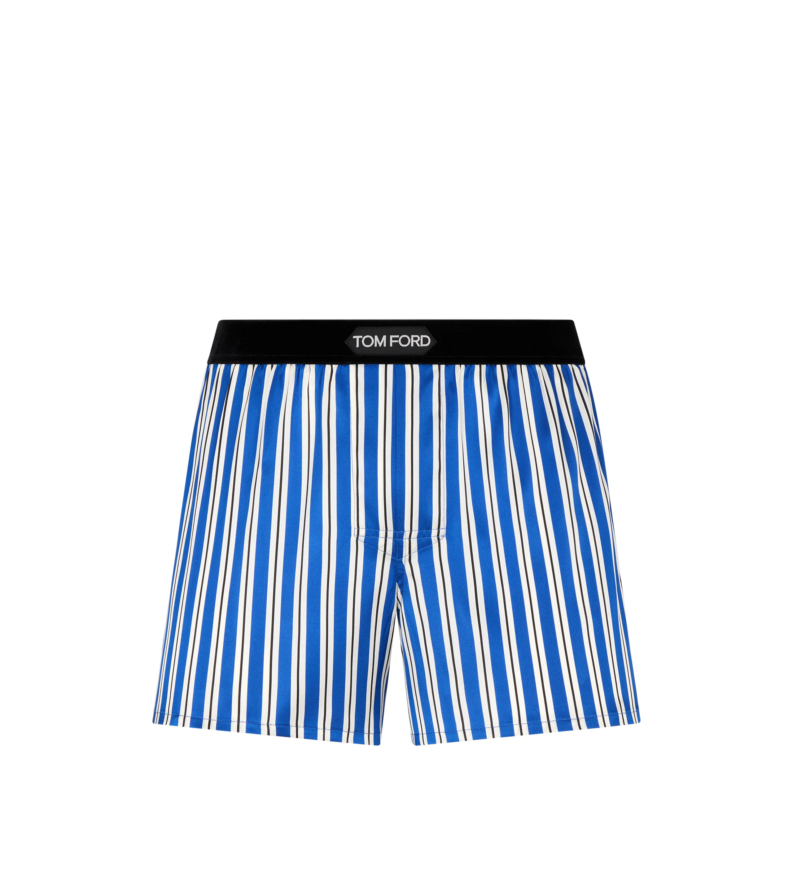 REGIMENTAL STRIPE PRINT SILK BOXER - 1