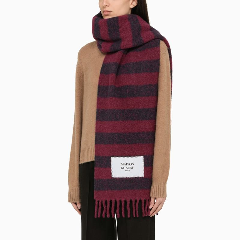 MAISON KITSUNÉ STRIPED WOOL SCARF - 3