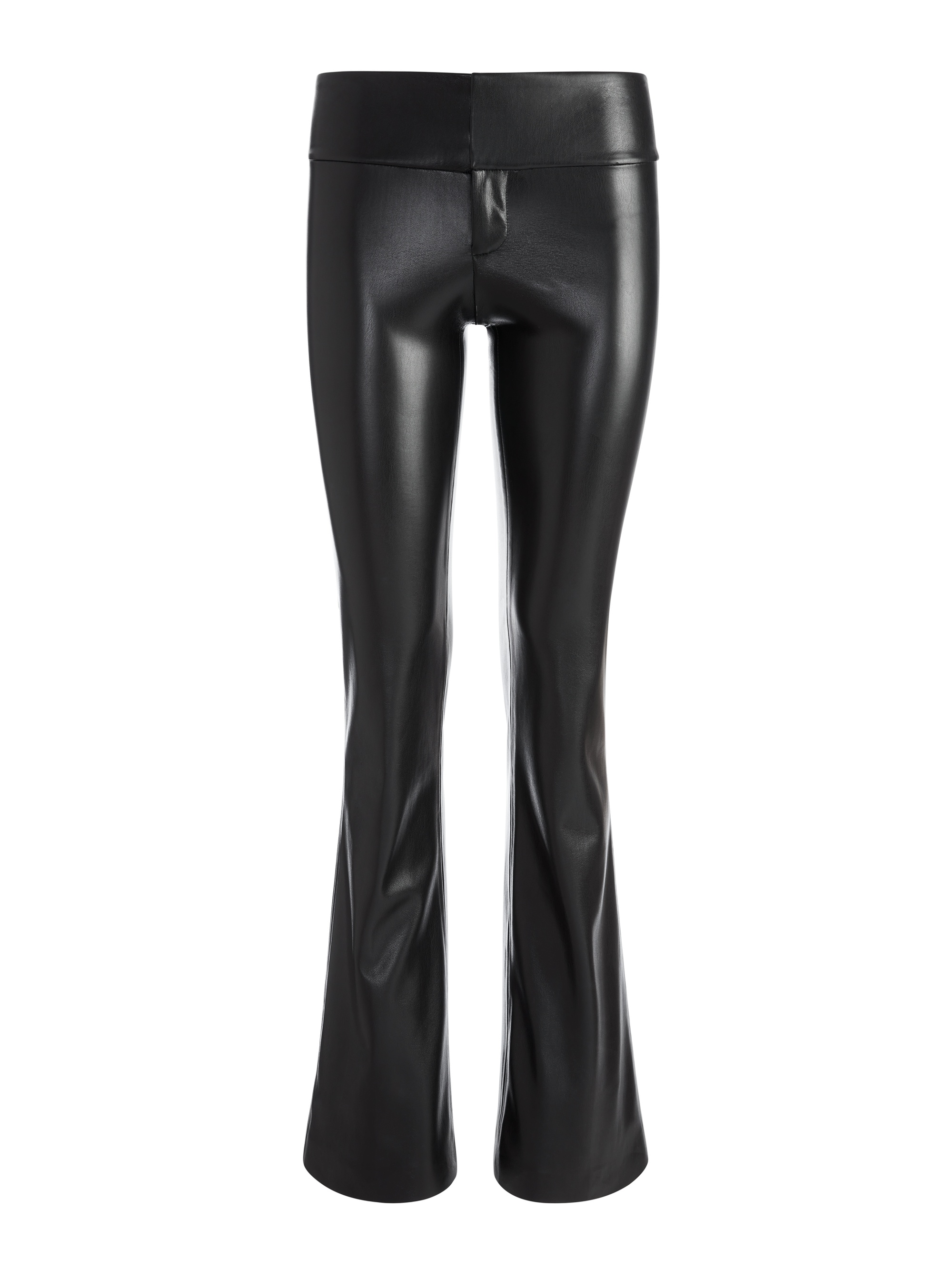 OLIVIA VEGAN LEATHER BOOTCUT PANT - 1