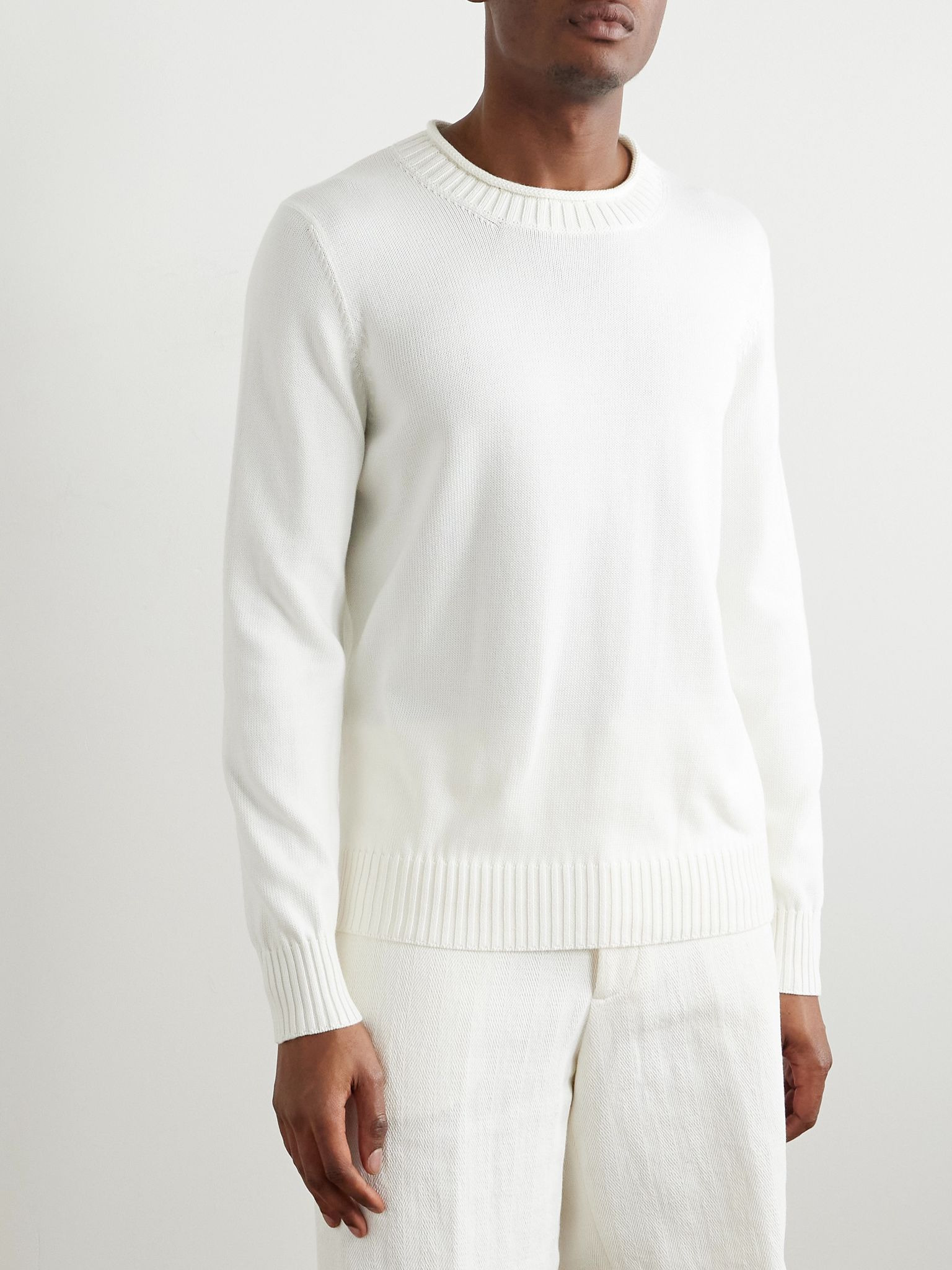 Cotton Sweater White - 3