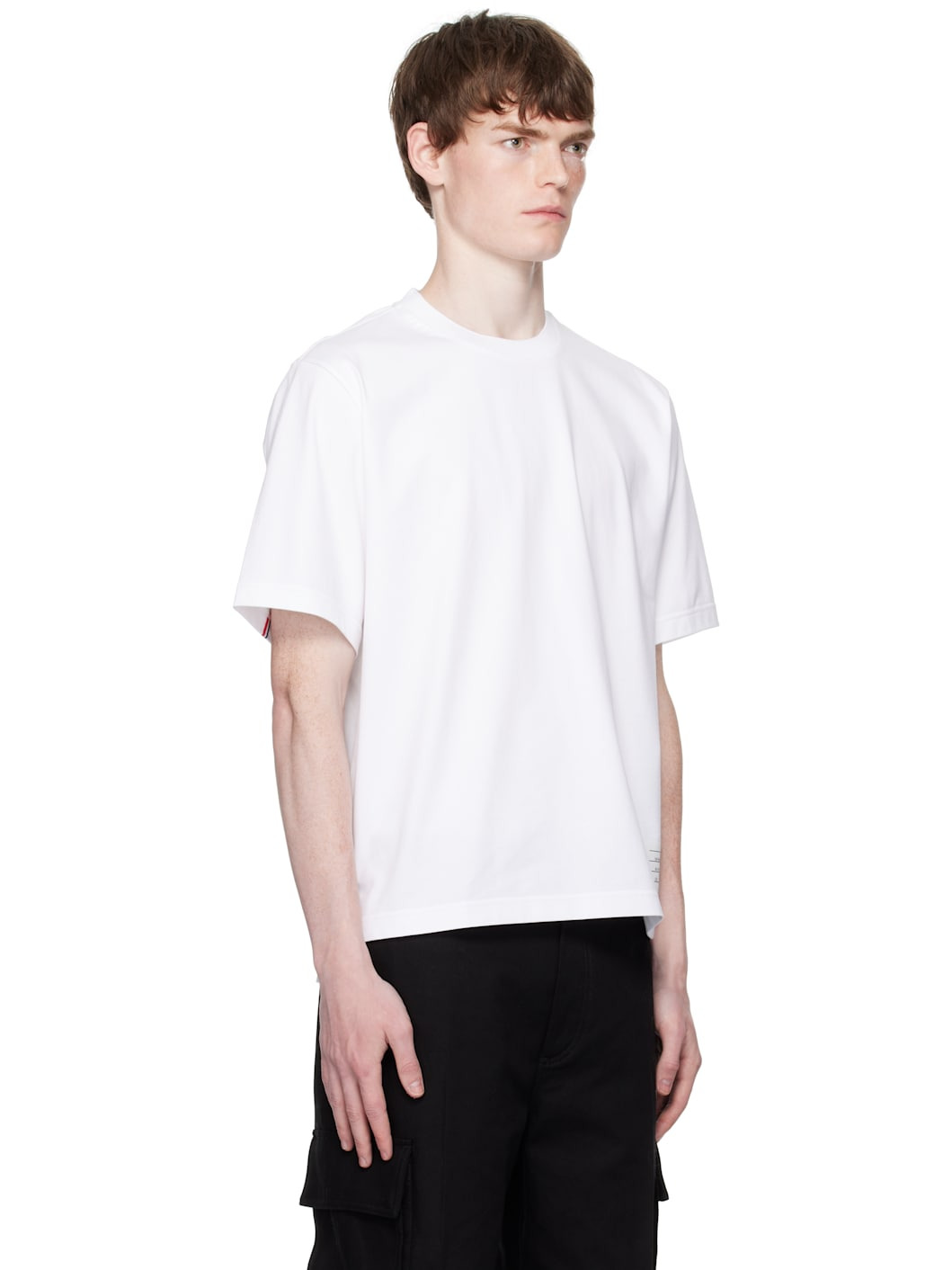 White Oversized Short Sleeve Medium Weight T-shirt - 2