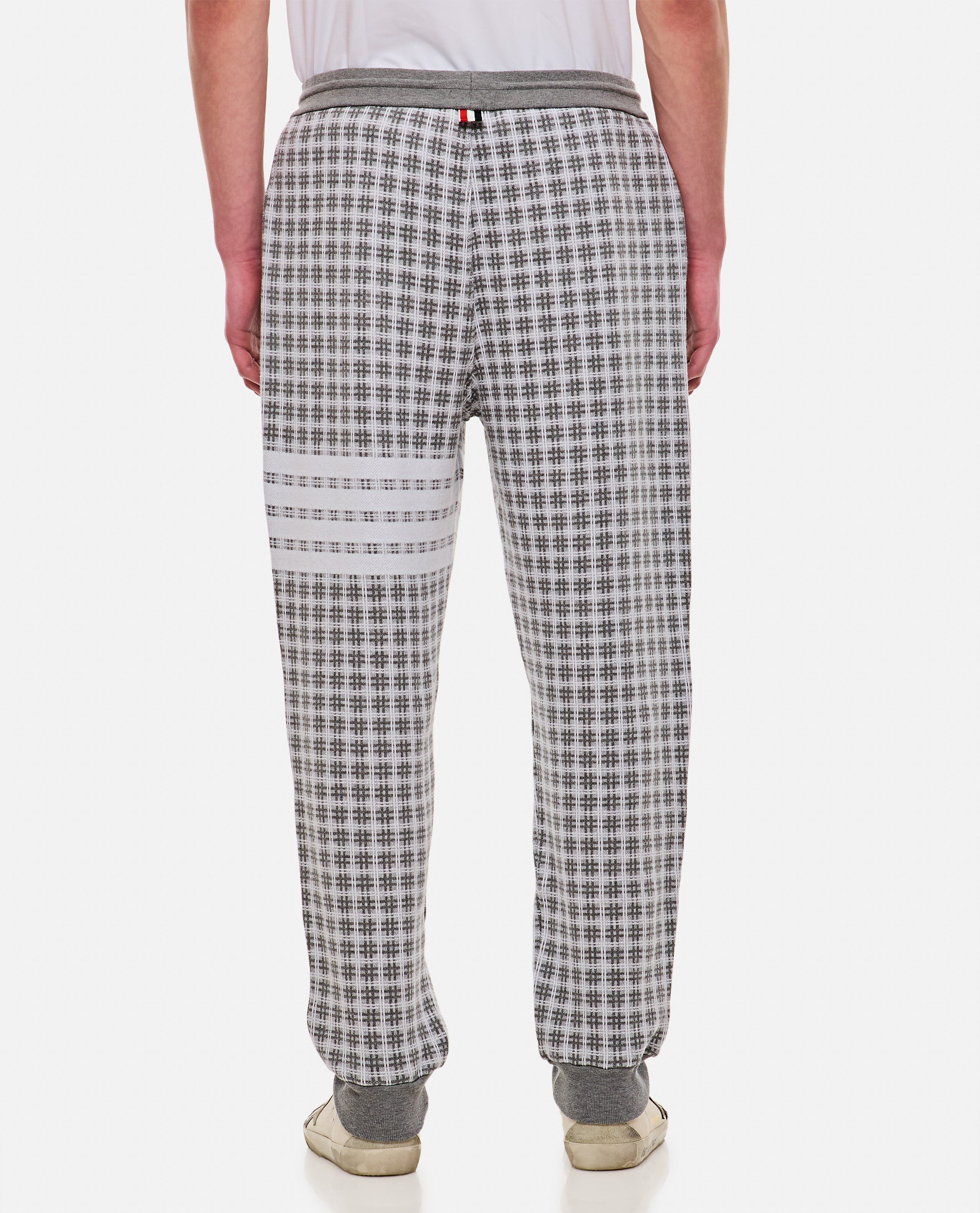 Thom Browne Men Check 4 Bar Cotton Sweatpants - 3