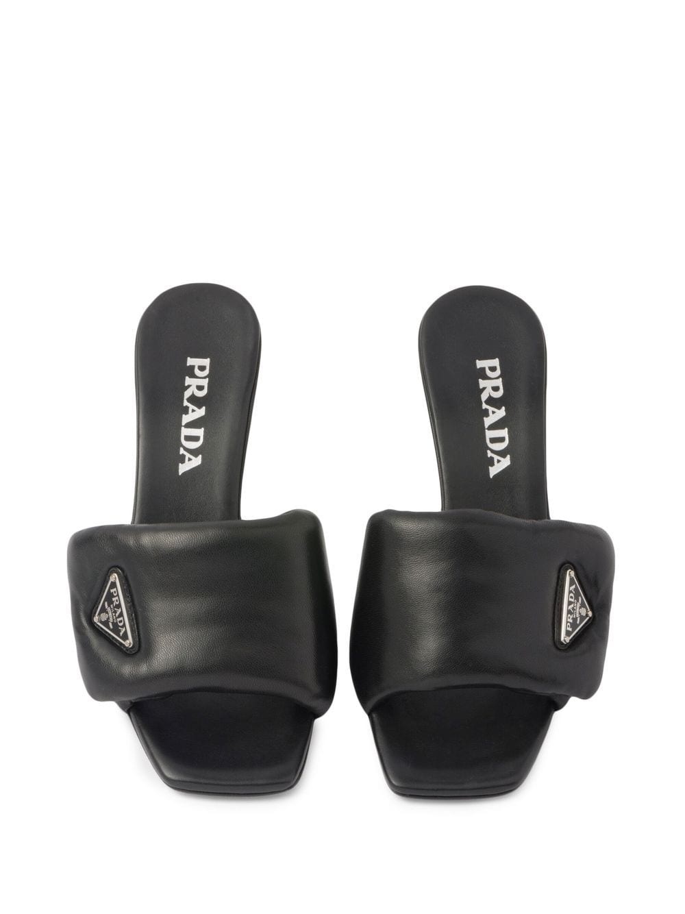 Soft 65mm nappa leather mules - 4