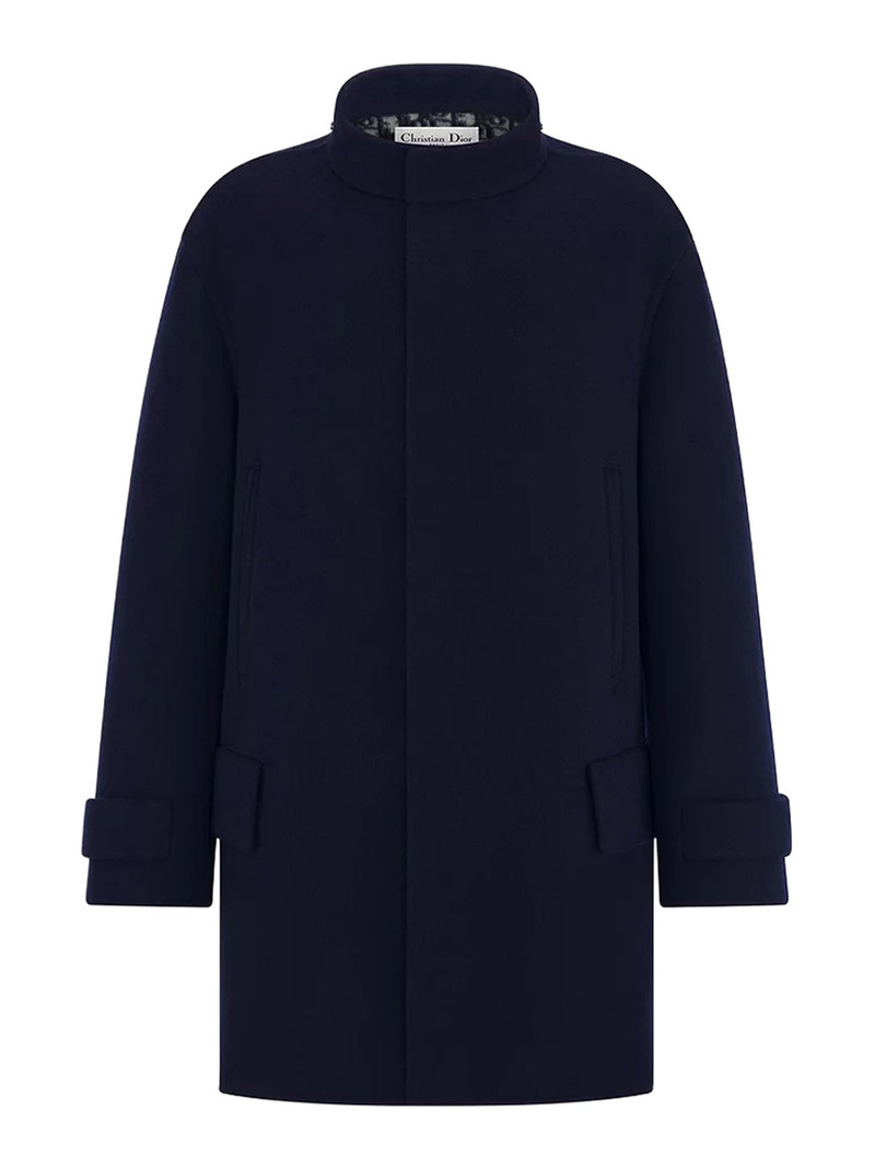 DOUBLE-FACED VIRGIN WOOL AND SILK SCARF COLLAR COAT 3