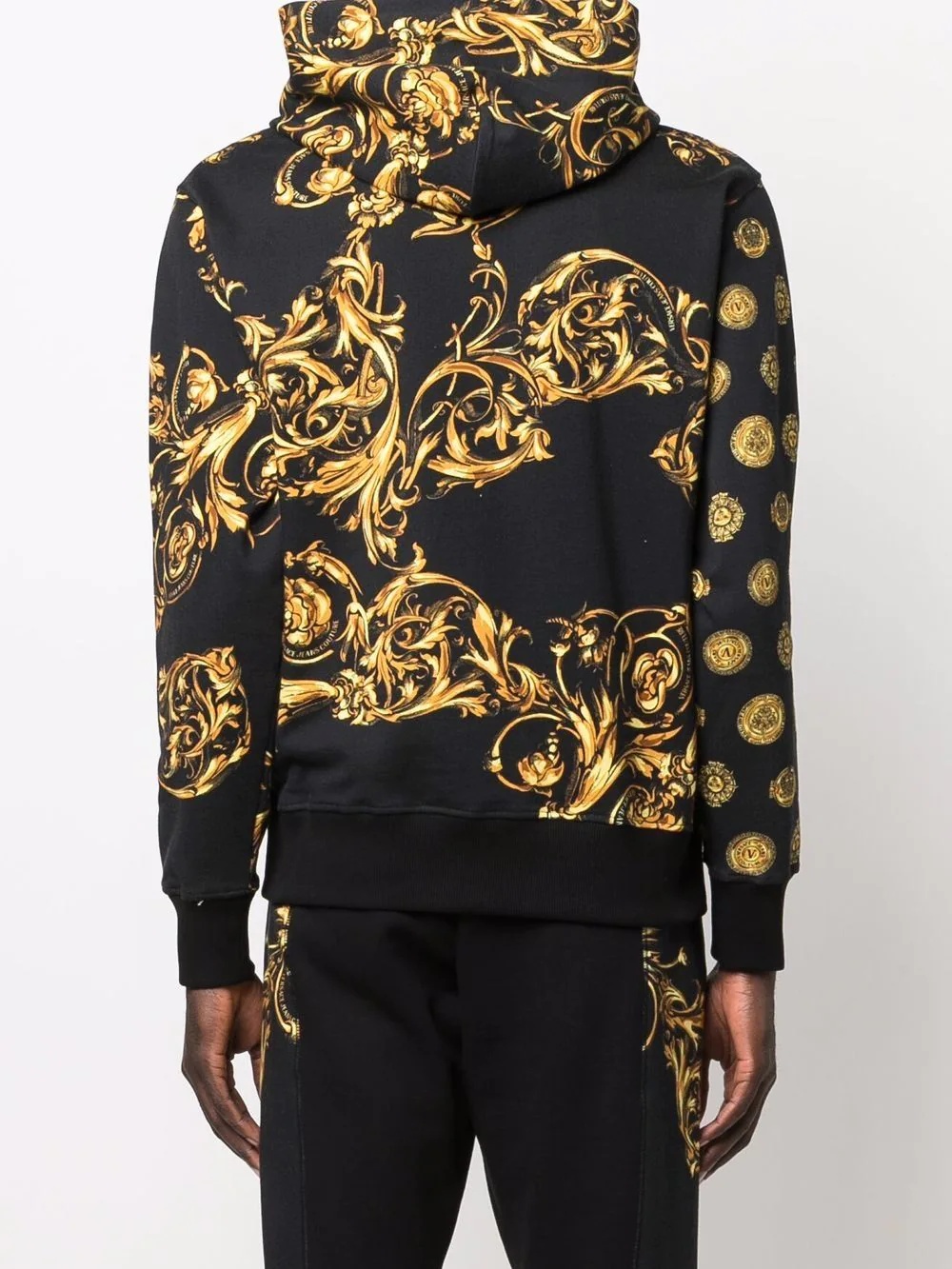 V-Emblem Regalia Baroque-print long-sleeve hoodie - 4