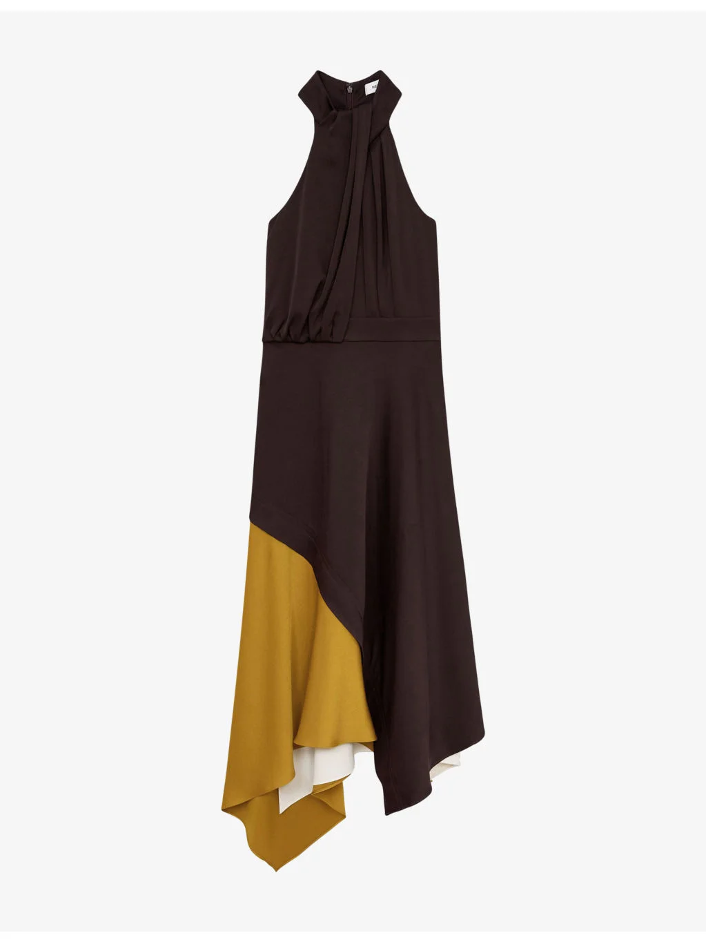 Bianca Colour-Block Occasion Satin Midi Dress - 1