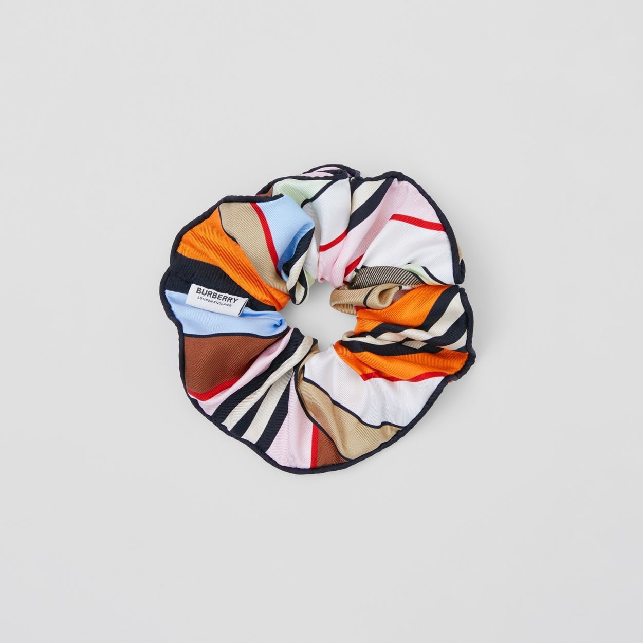 Montage Print Silk Twill Scrunchie 5