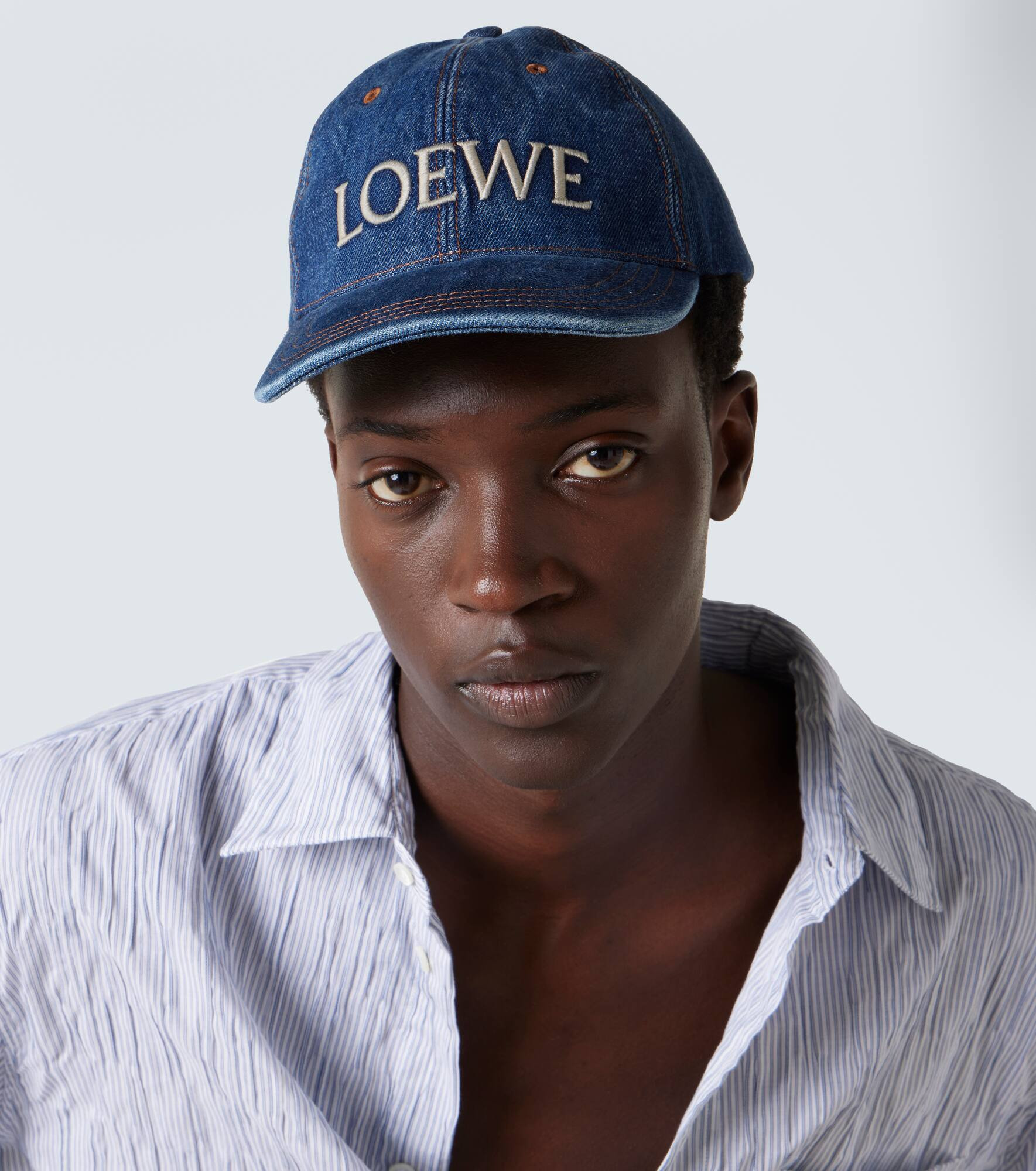 Logo denim baseball cap - 2