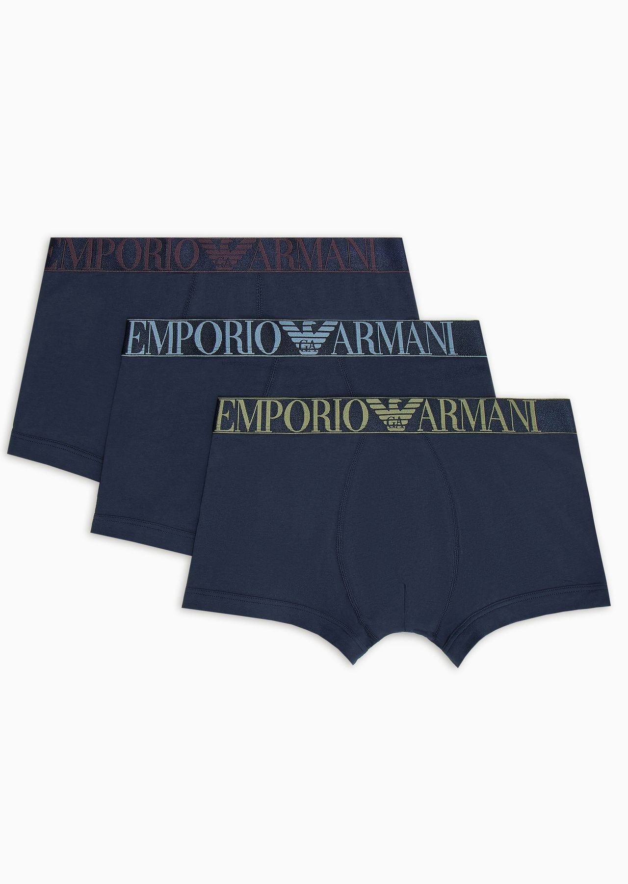 Three-pack of ASV shiny logoband organic-cotton boxer briefs - 1