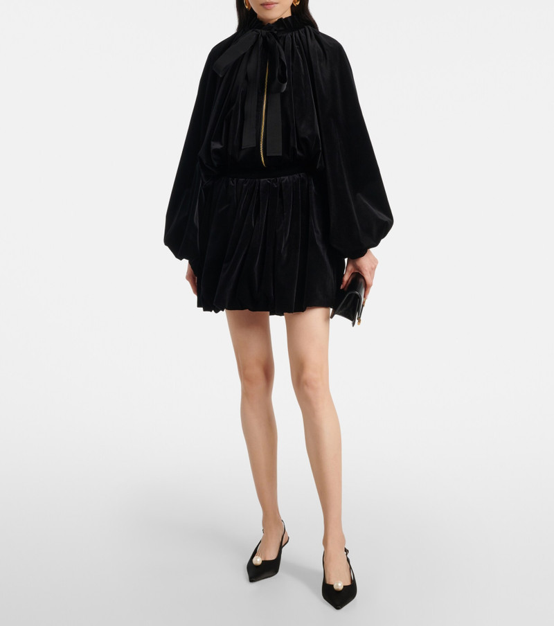PATOU Bow-detail cotton-blend velvet jacket outlook