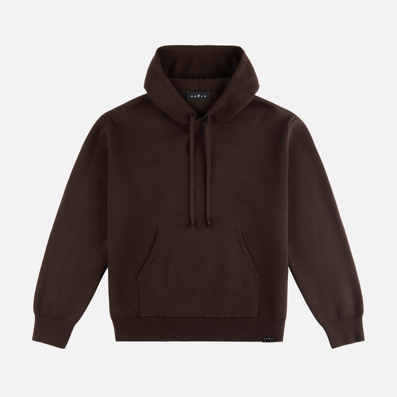 Hooded sweatshirt in doubled knit 1