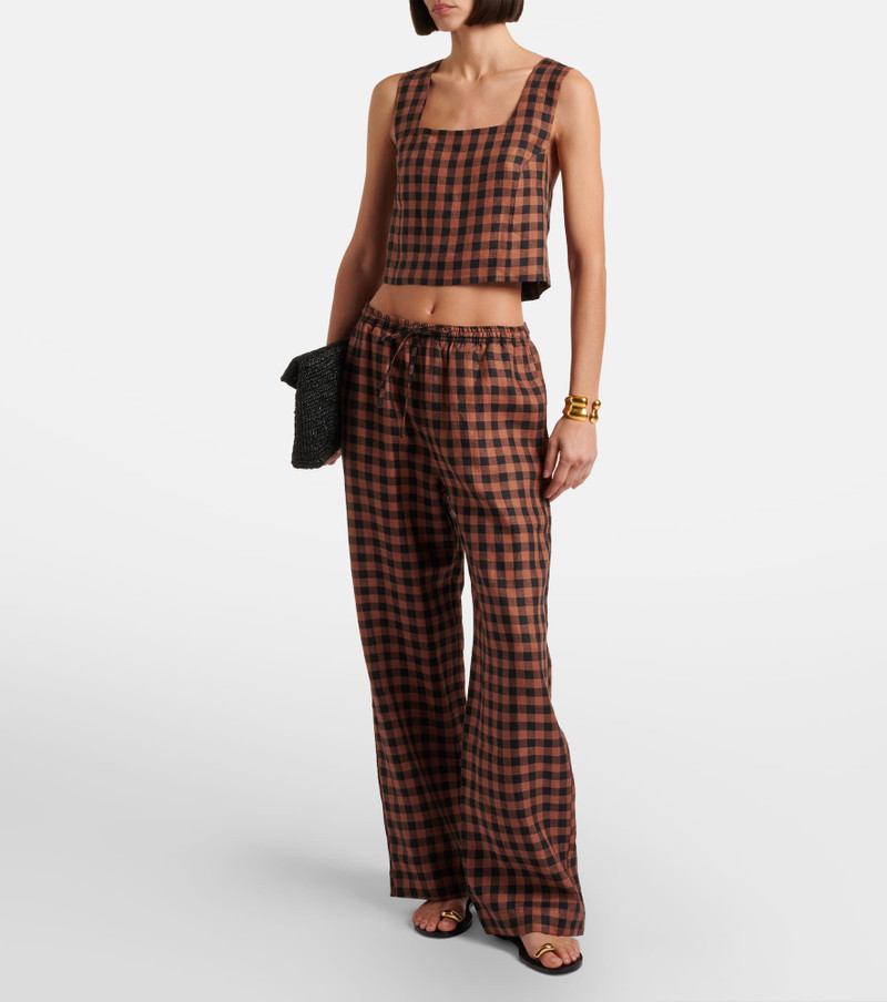 ASCENO Checked linen top outlook
