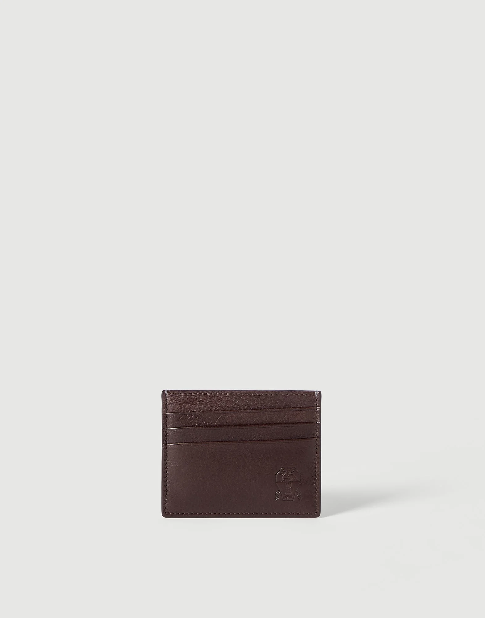 Brushed leather card holder - 1