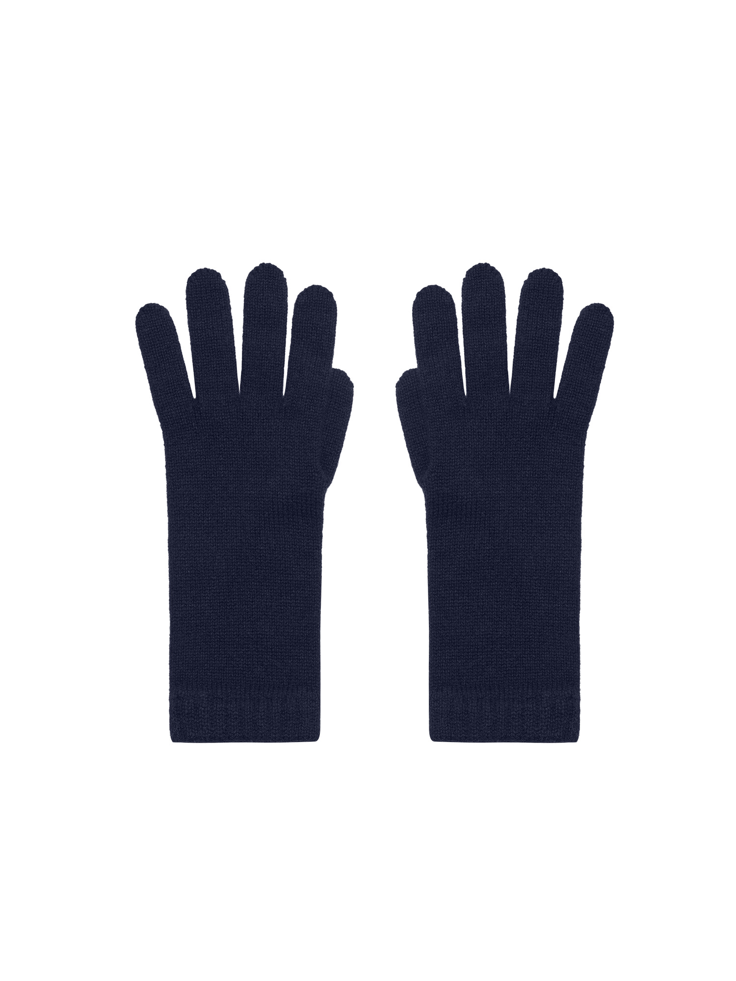 Cashmere Short Cuff Gloves - Dark Navy - 2