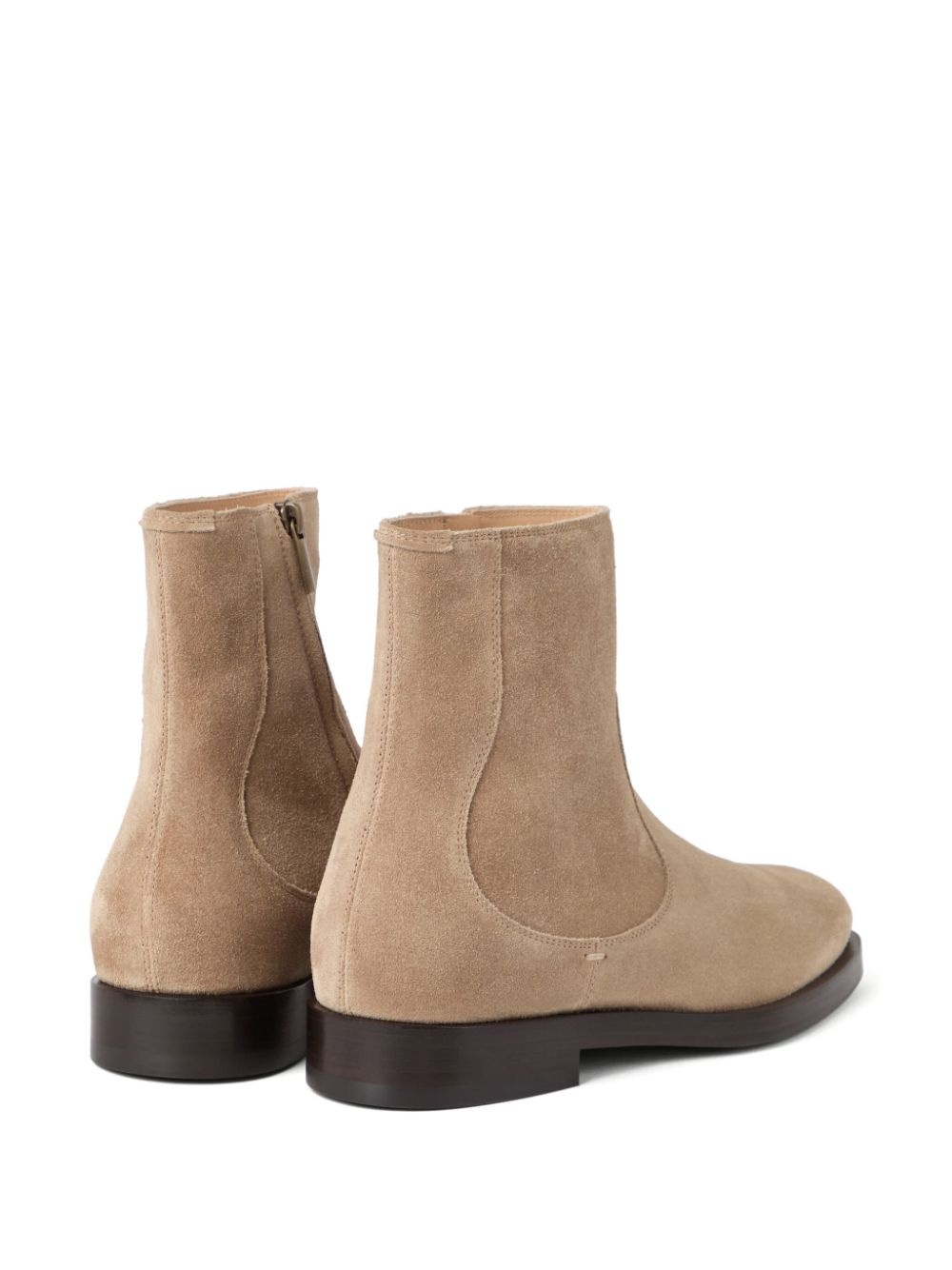 zip leather boots - 3