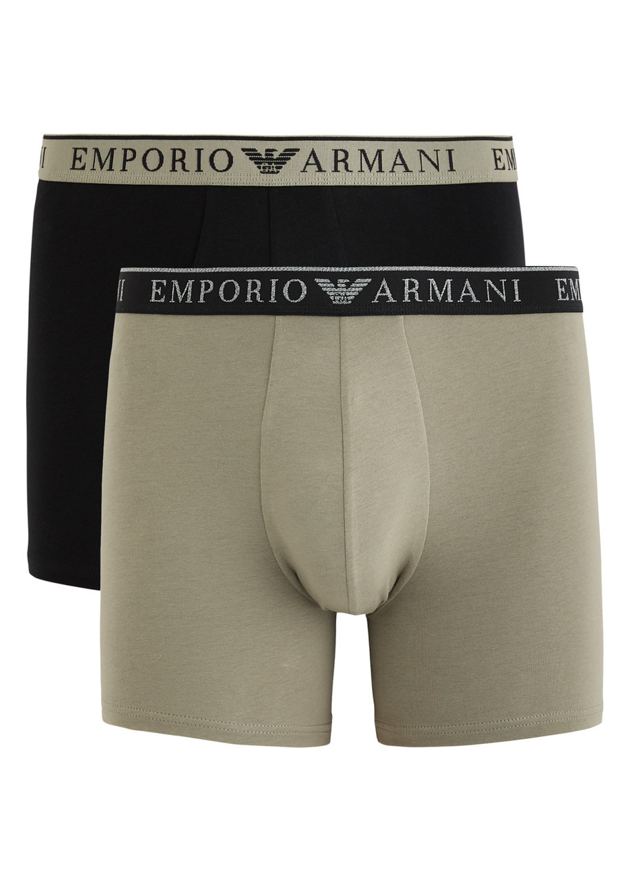 Emporio Armani Logo-jacquard Stretch-cotton Boxers - 1