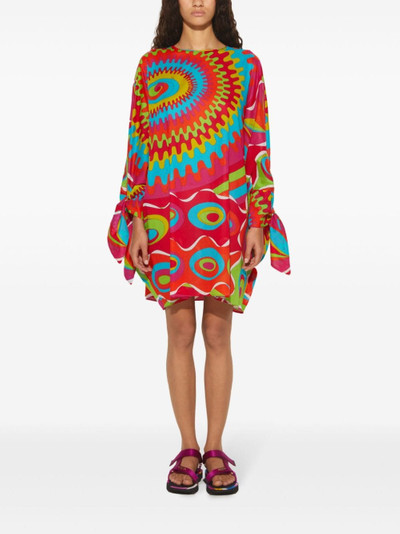 PUCCI Bersaglio-print kaftan minidress outlook