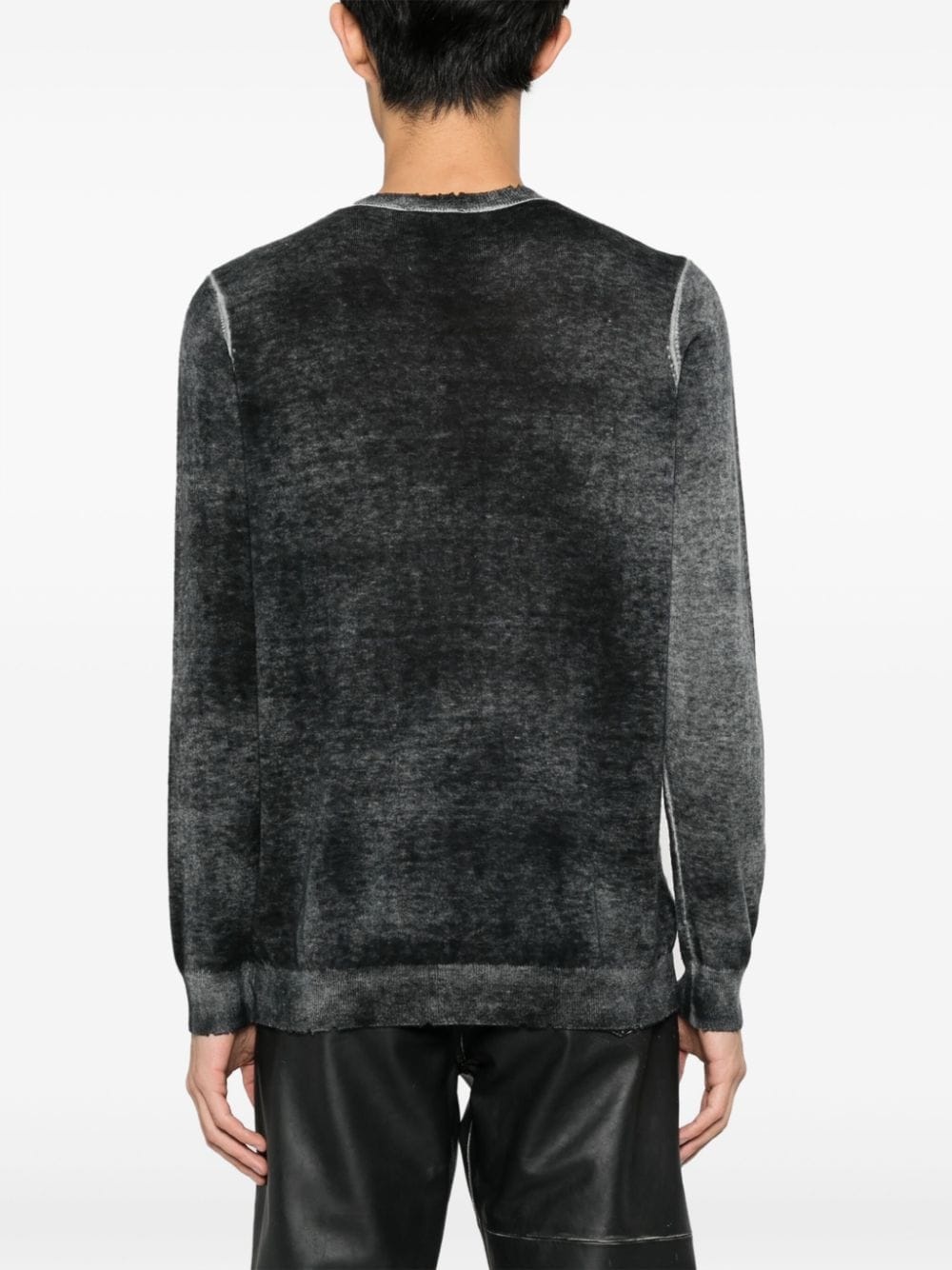 distressed-effect jumper - 4