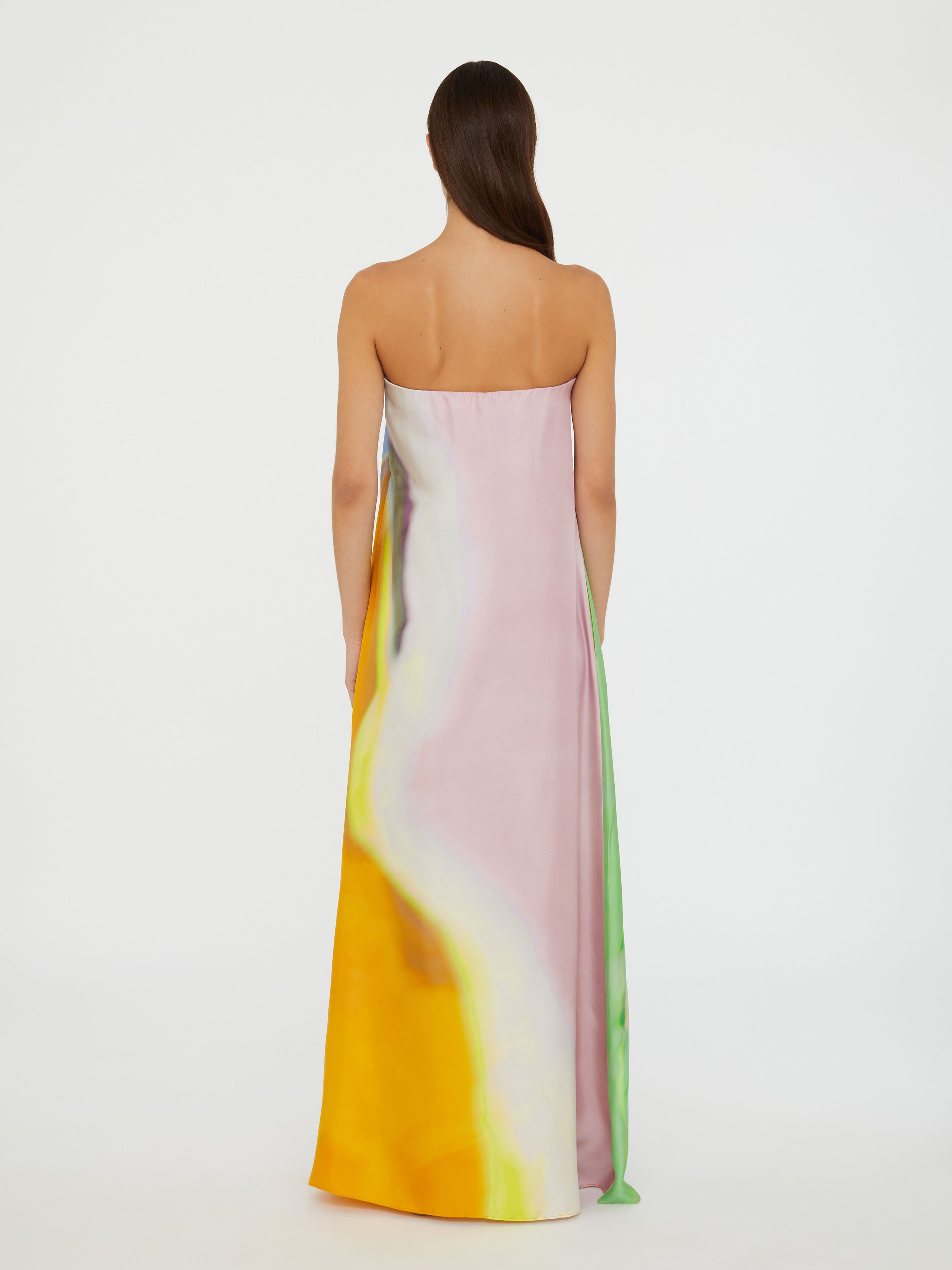 Aura Silk Strapless Dress - 5