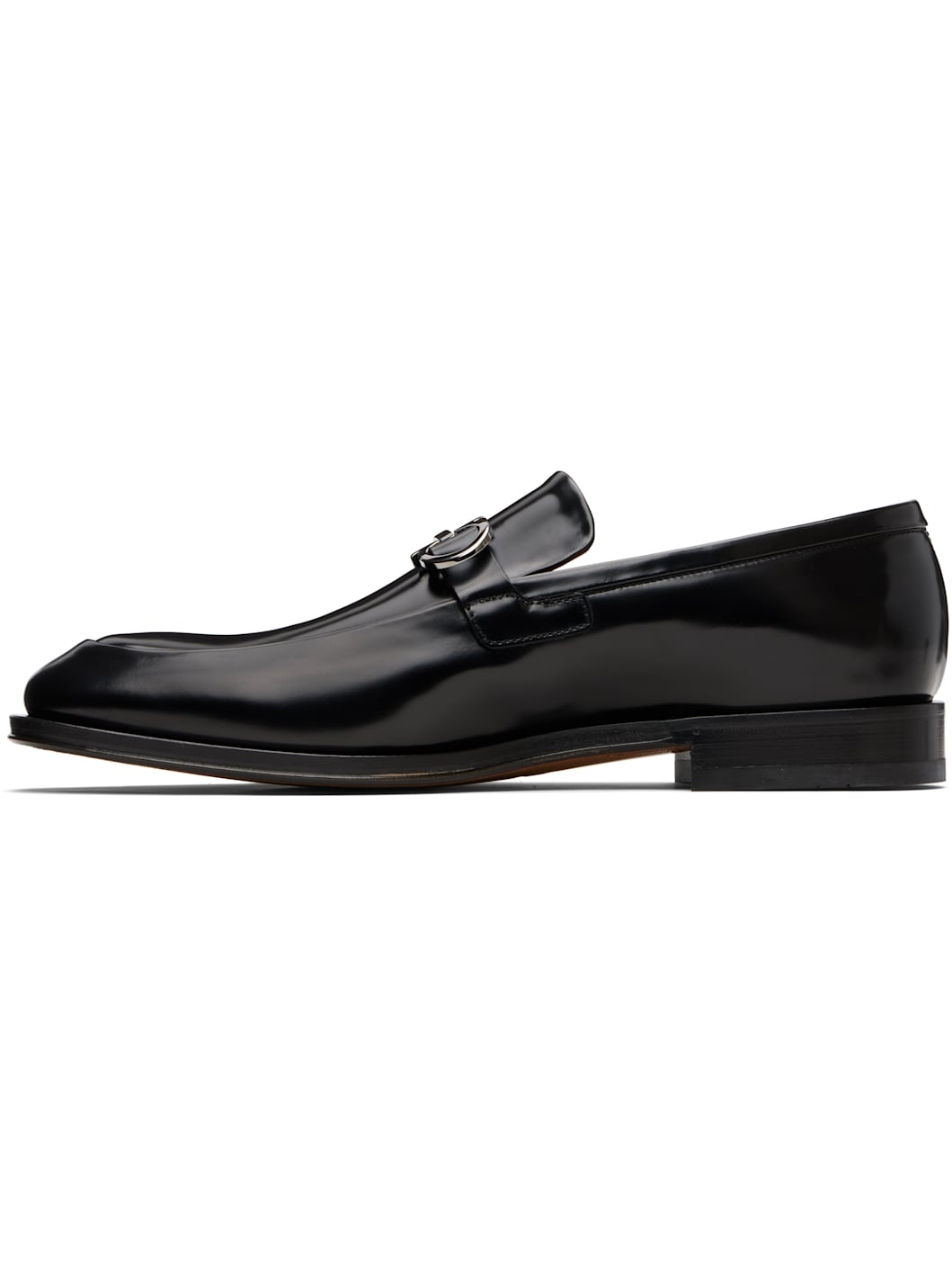 Black Gancini Ornament Loafers - 3