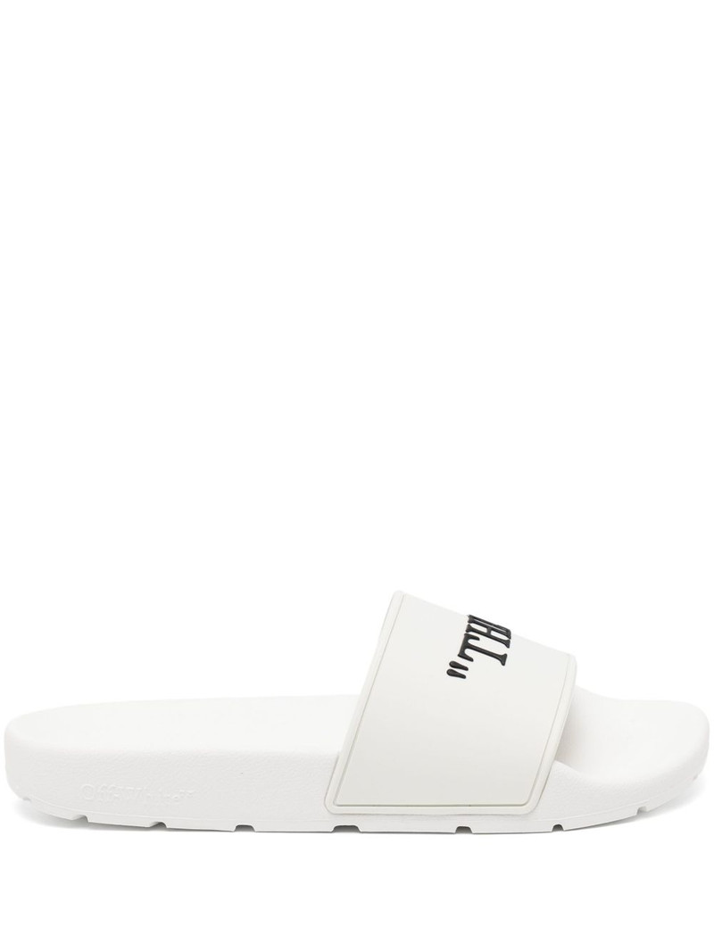 graphic-print flip flops 1