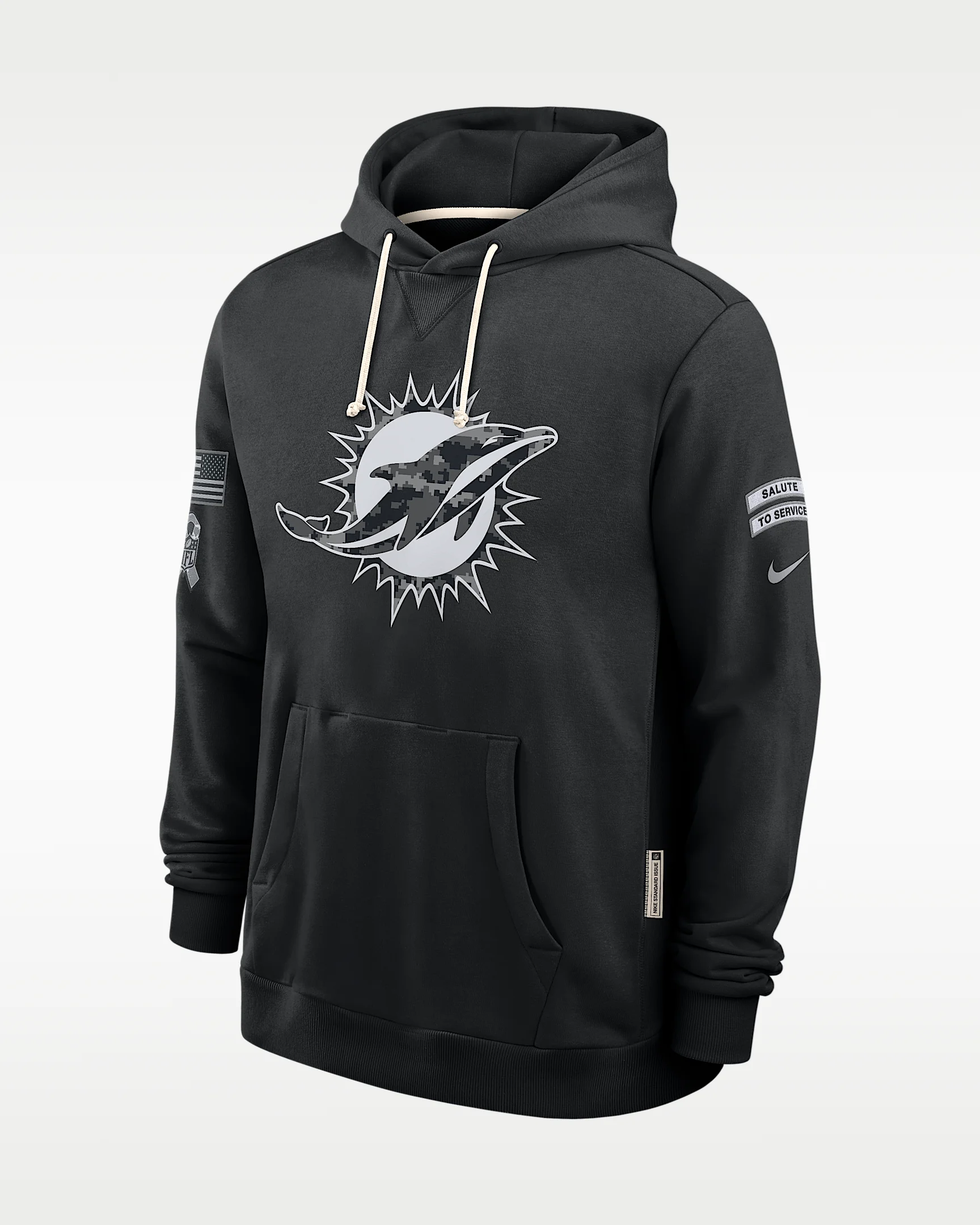 Miami Dolphins Salute to Service Sideline Men's Nike Dri-FIT NFL Pullover Hoodie - 1