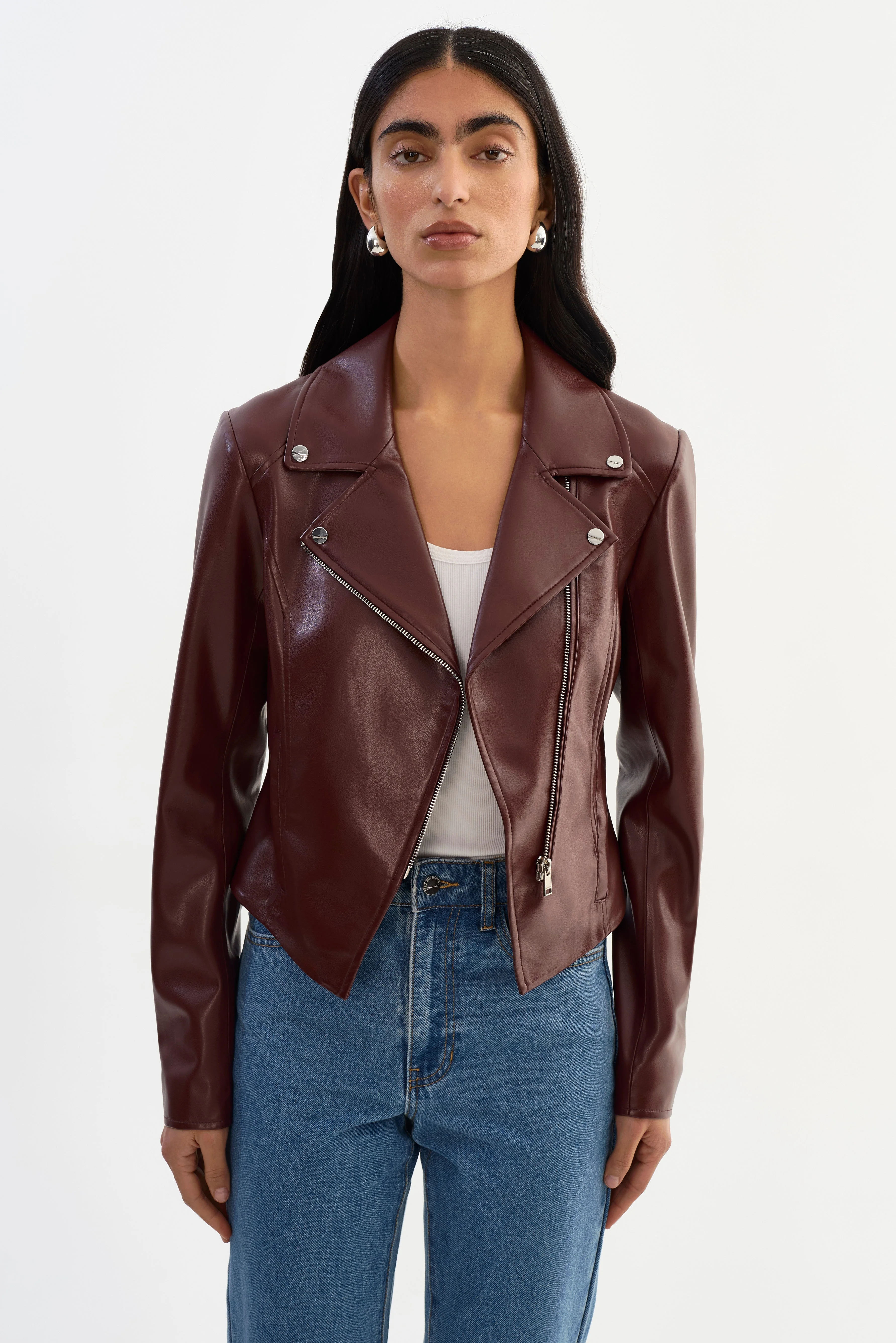 PASCALE | Fitted Faux Leather Jacket - 1