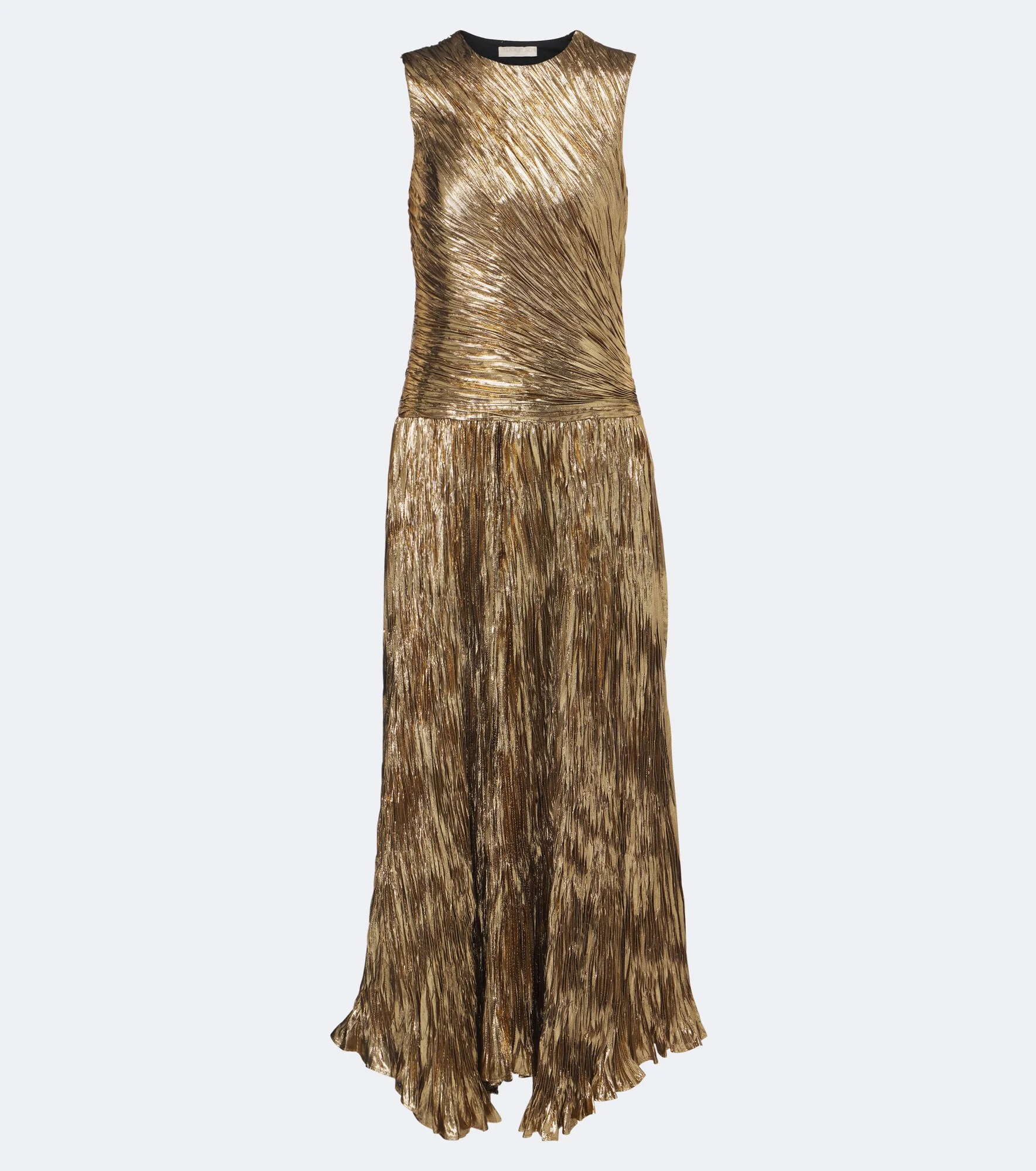 Eugenia pleated lamé gown - 1