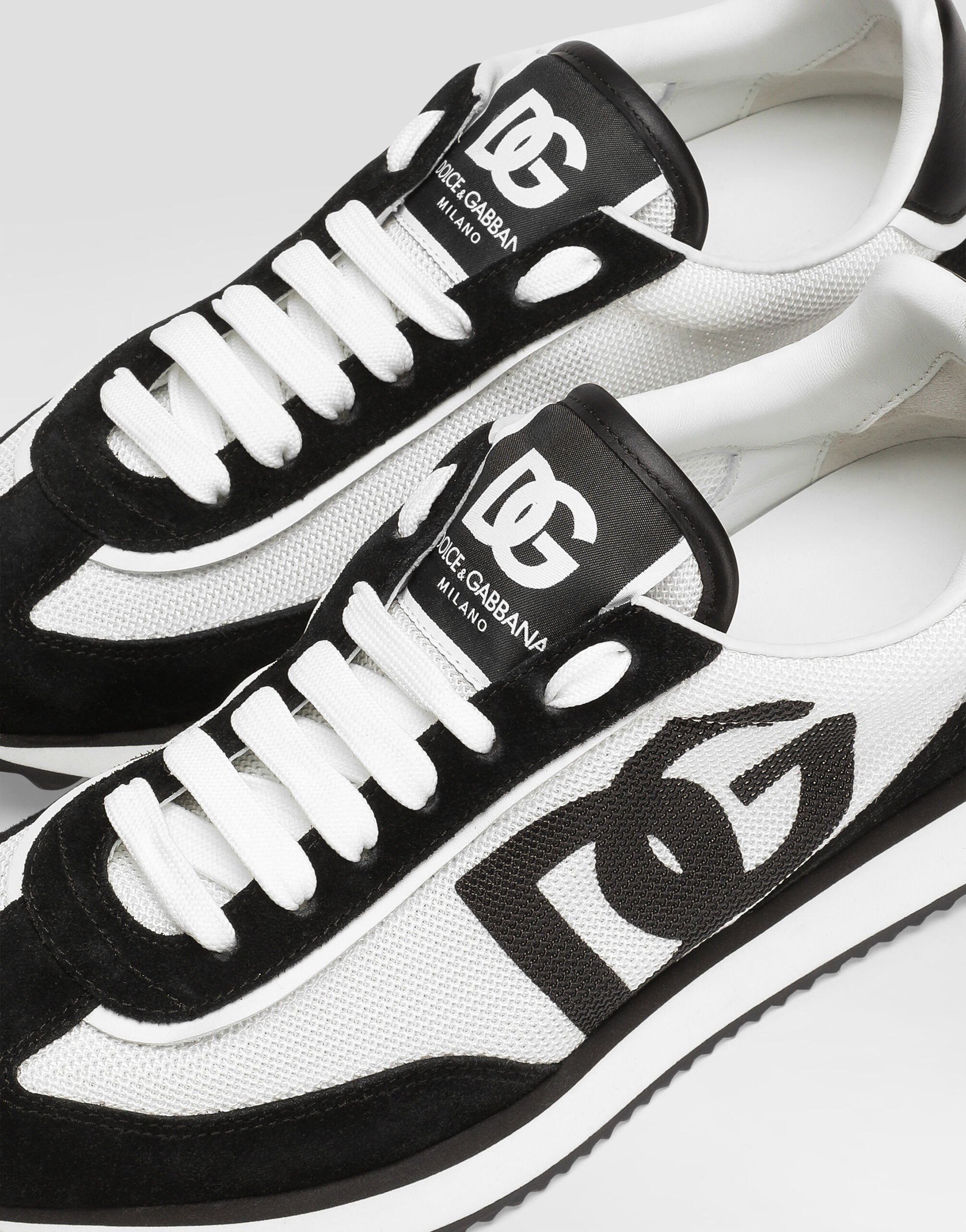 Mixed-material DG CUSHION sneakers - 4