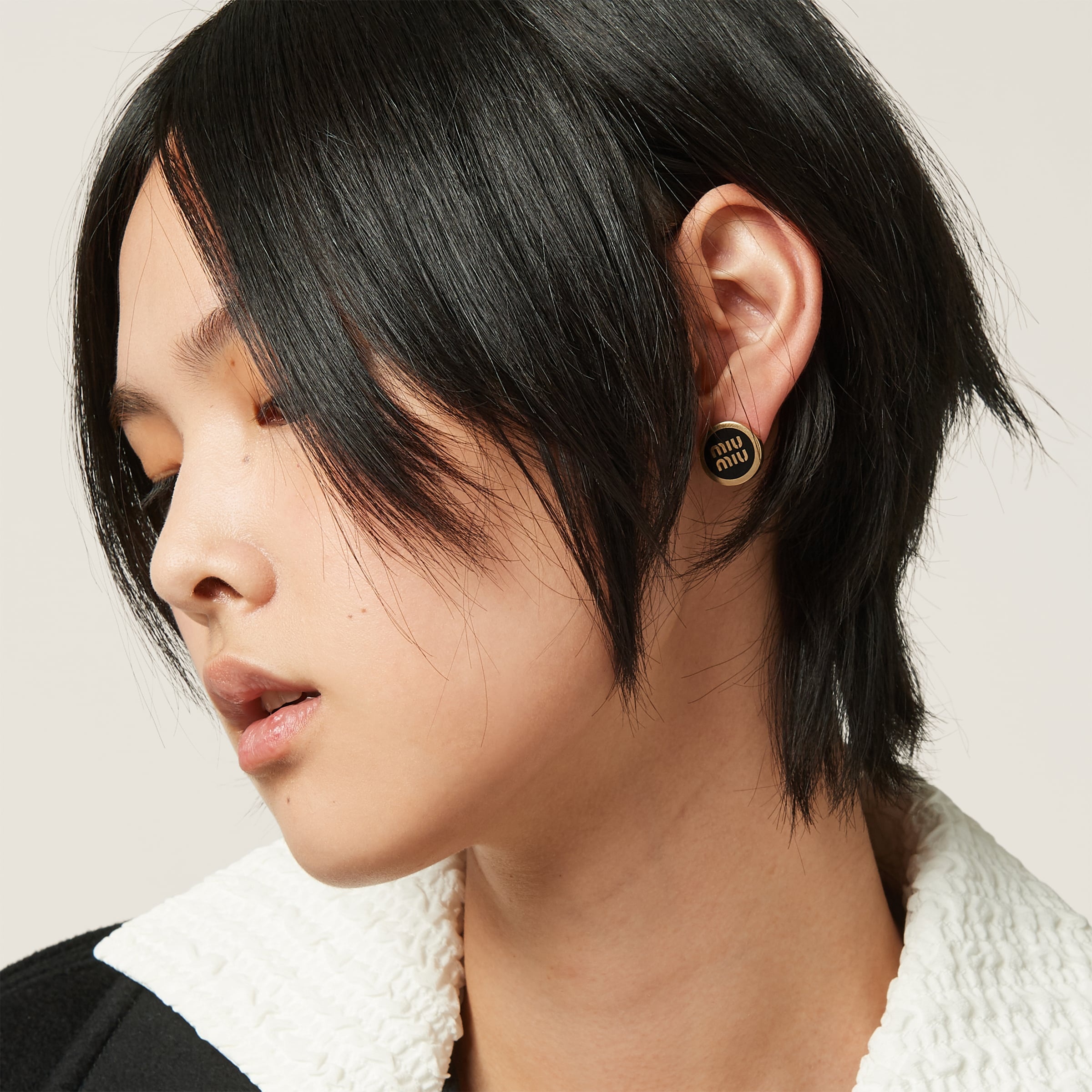 Enameled metal earrings - 2
