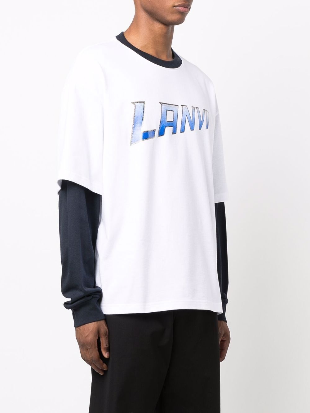 logo-print long-sleeve T-shirt - 3