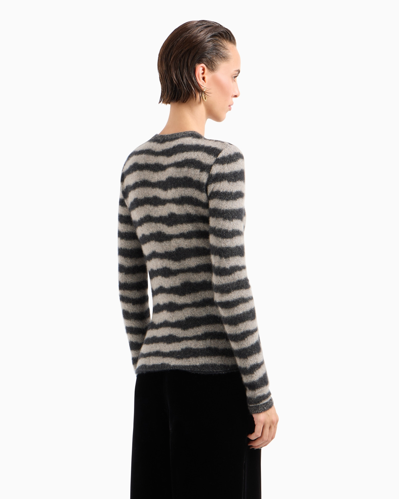 Cashmere and silk jacquard crew-neck jumper - 3