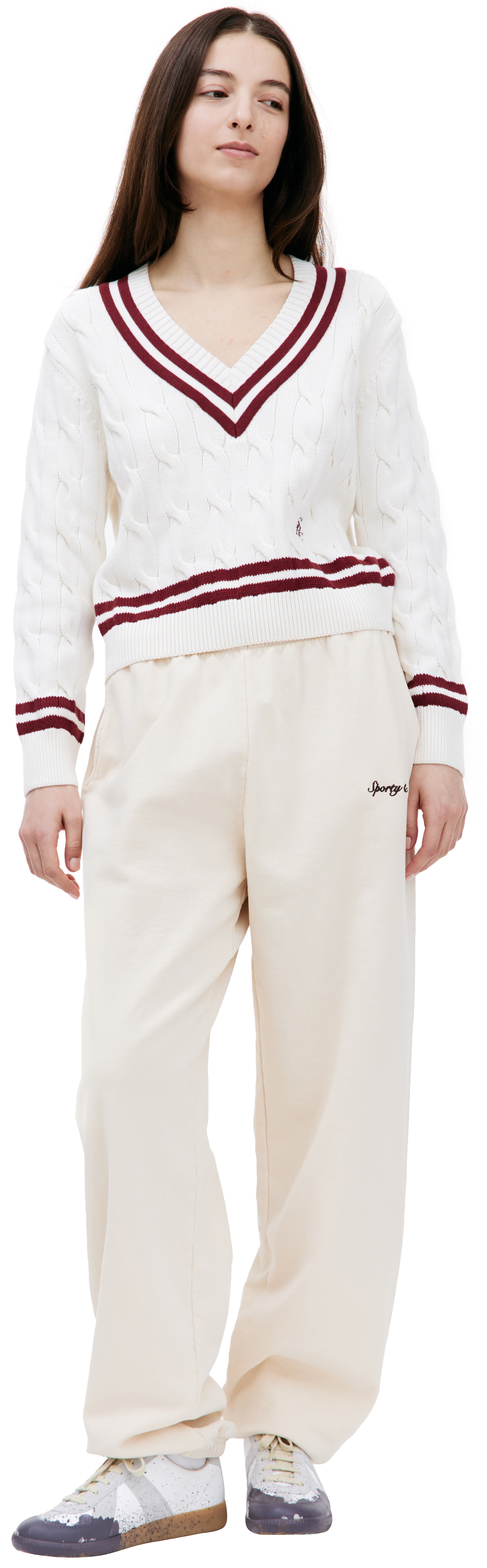 SRC LOGO V-NECK SWEATER - 1
