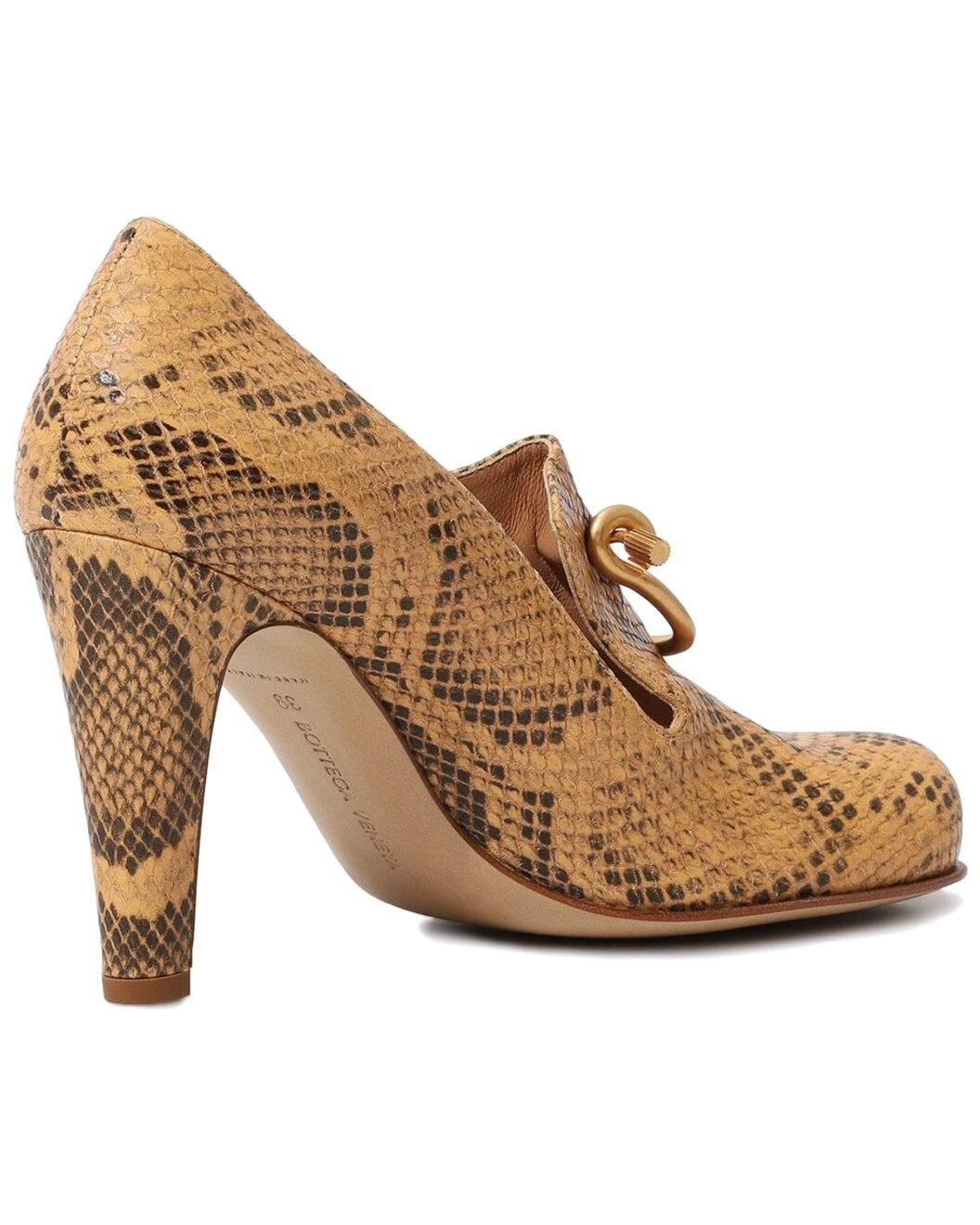Bottega Veneta Python-Embossed Leather Pumps - 3