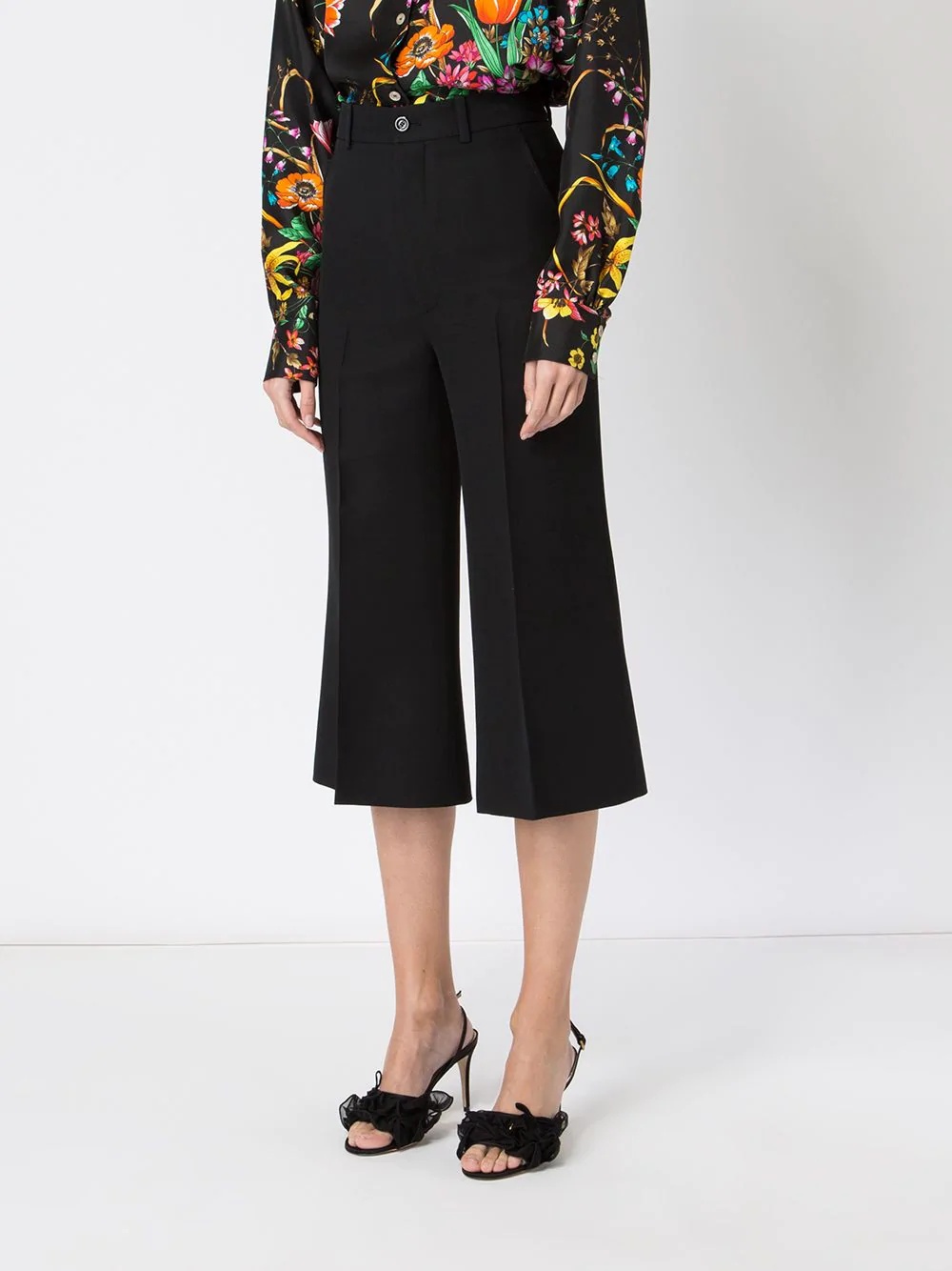 pleated cropped trousers - 3