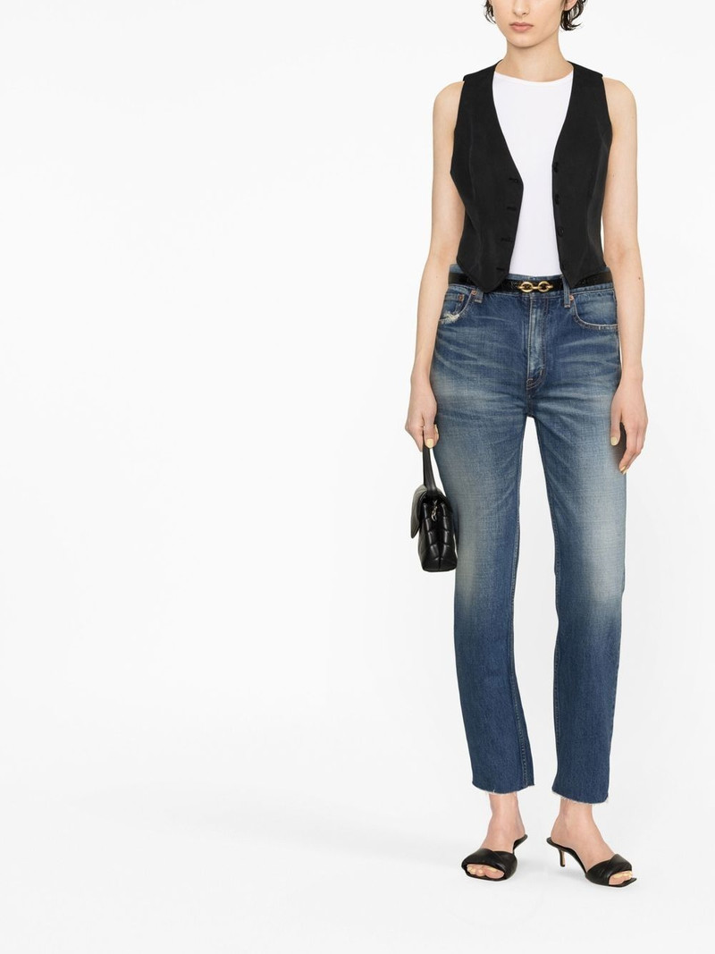 SAINT LAURENT high-rise straight-leg jeans outlook