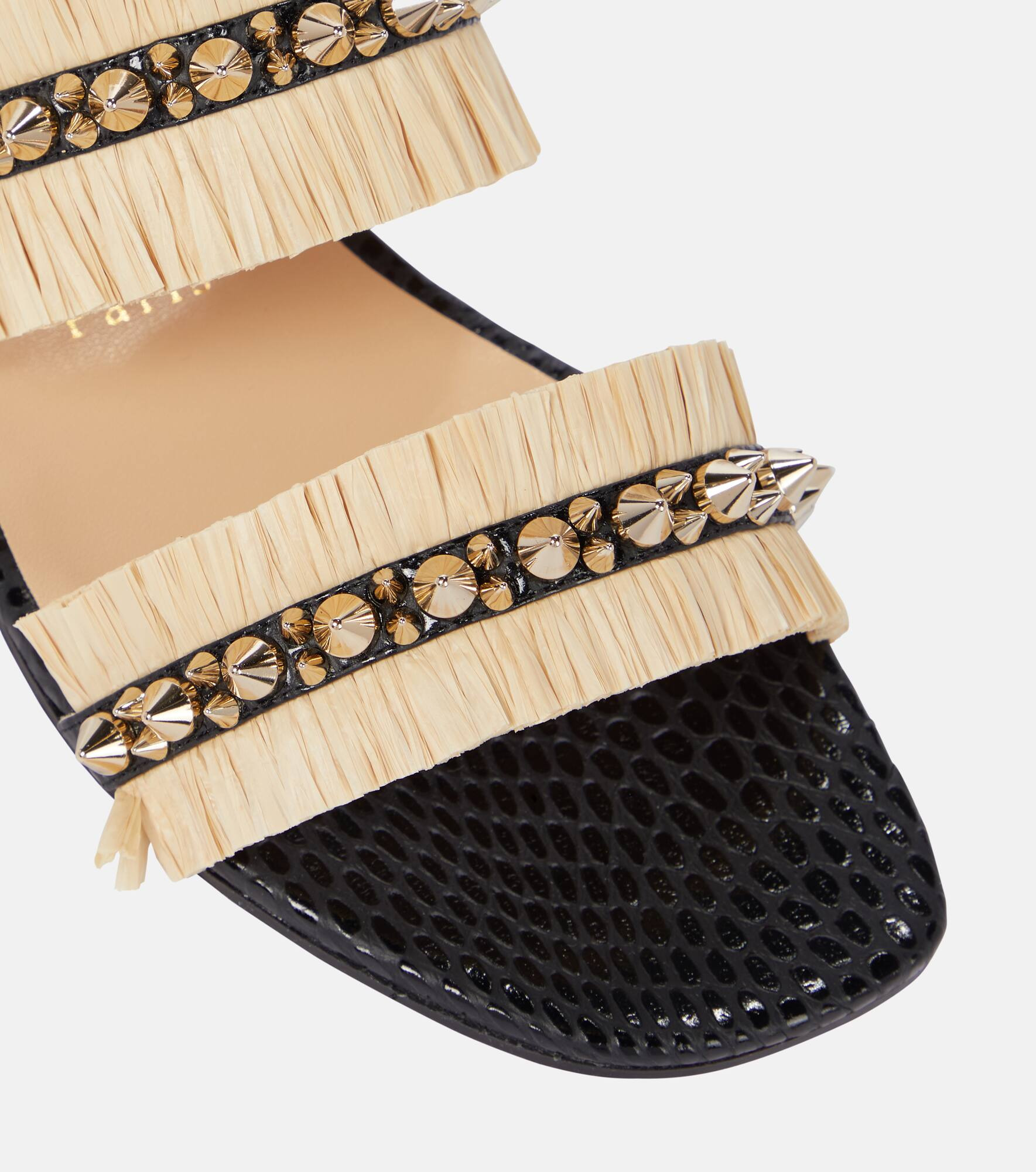 Marivodou embellished raffia sandals - 6