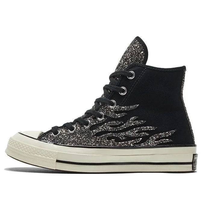 (WMNS) Converse Chuck 70 High 'Archival Glitter Flame - Black Egret' 569387C - 1