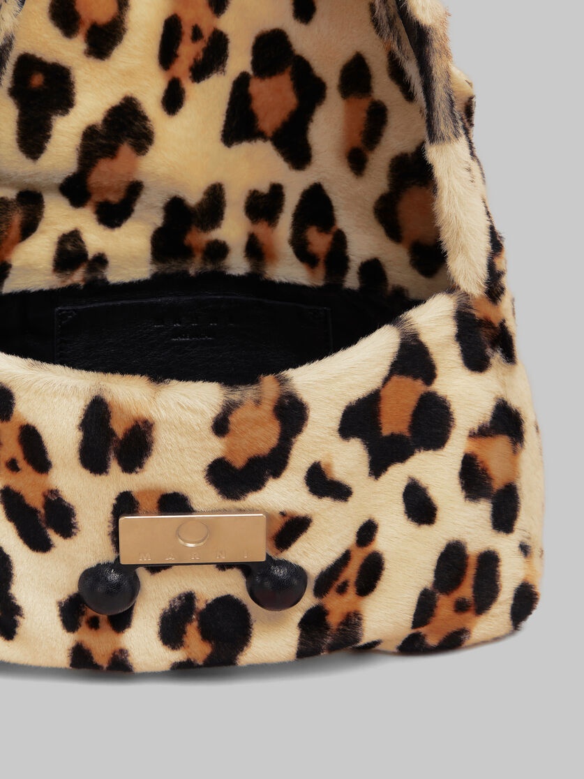 SHEARLING ANIMAL PRINT TRUNKAROO SOFT MEDIUM SHOULDER BAG - 3