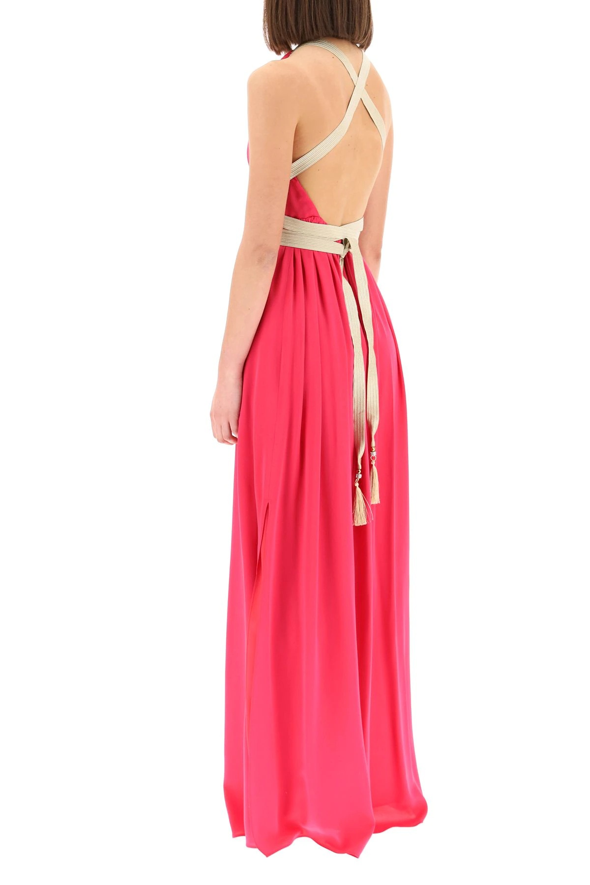 LONG SILK DRESS - 4